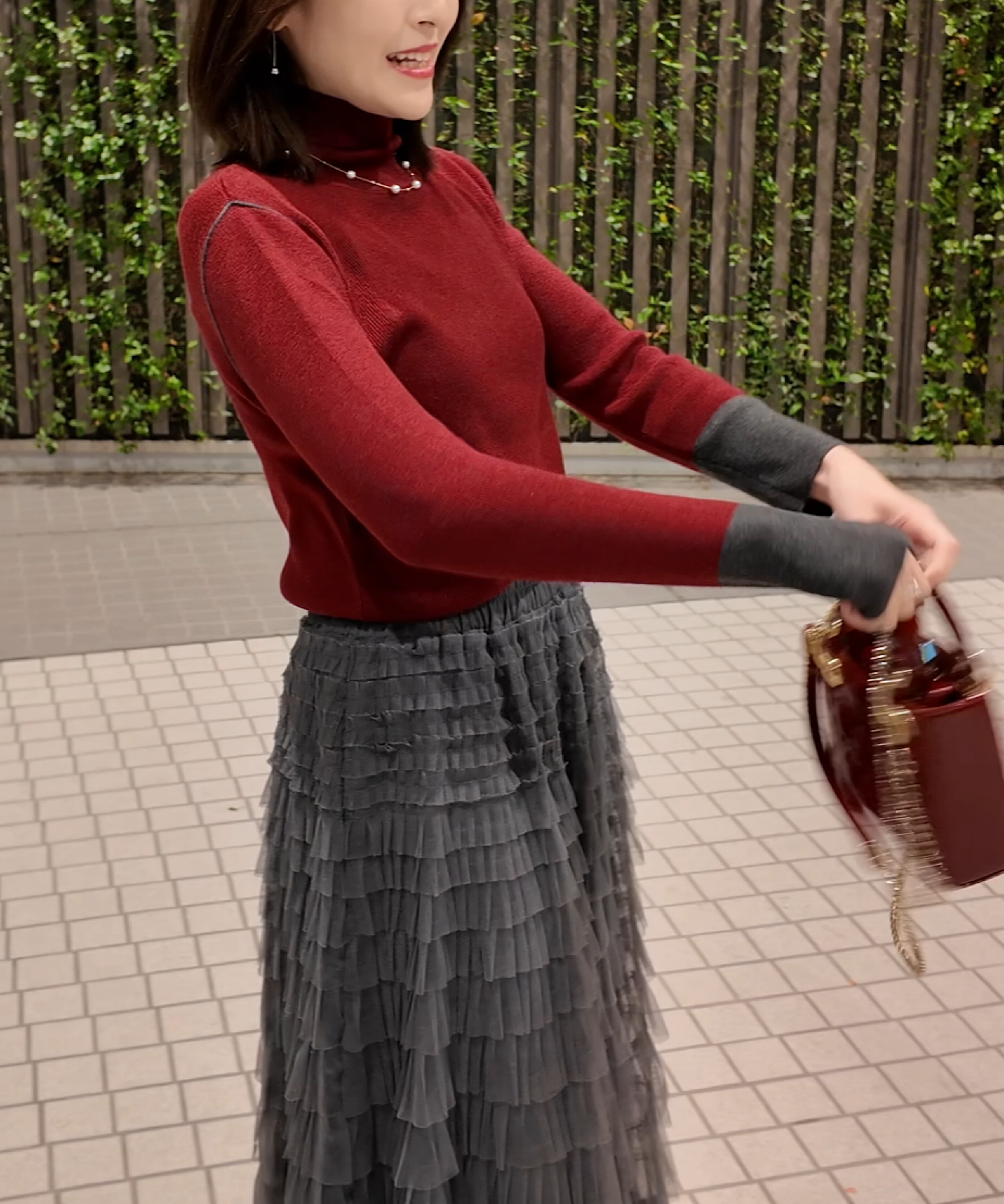 ウールポイント配色タートルネックニット | THEODORIC.dy公式通販