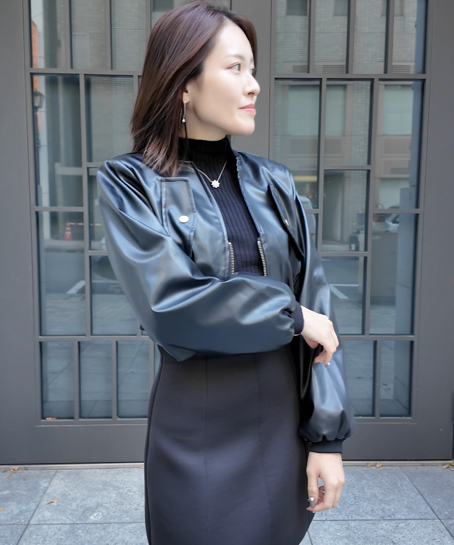 【通常販売開始】エコレザーショートフライトブルゾン/＊公式限定