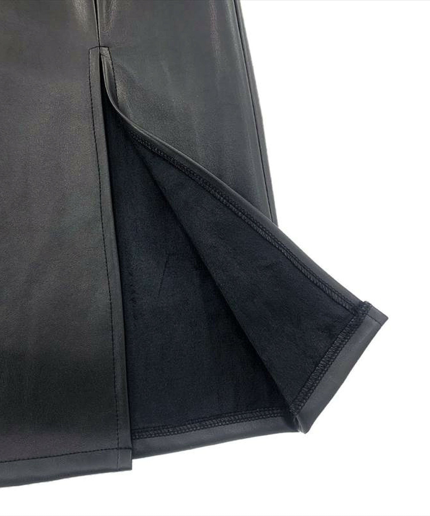 エコレザー サイドスリット Iラインスカート＜3サイズ展開＞