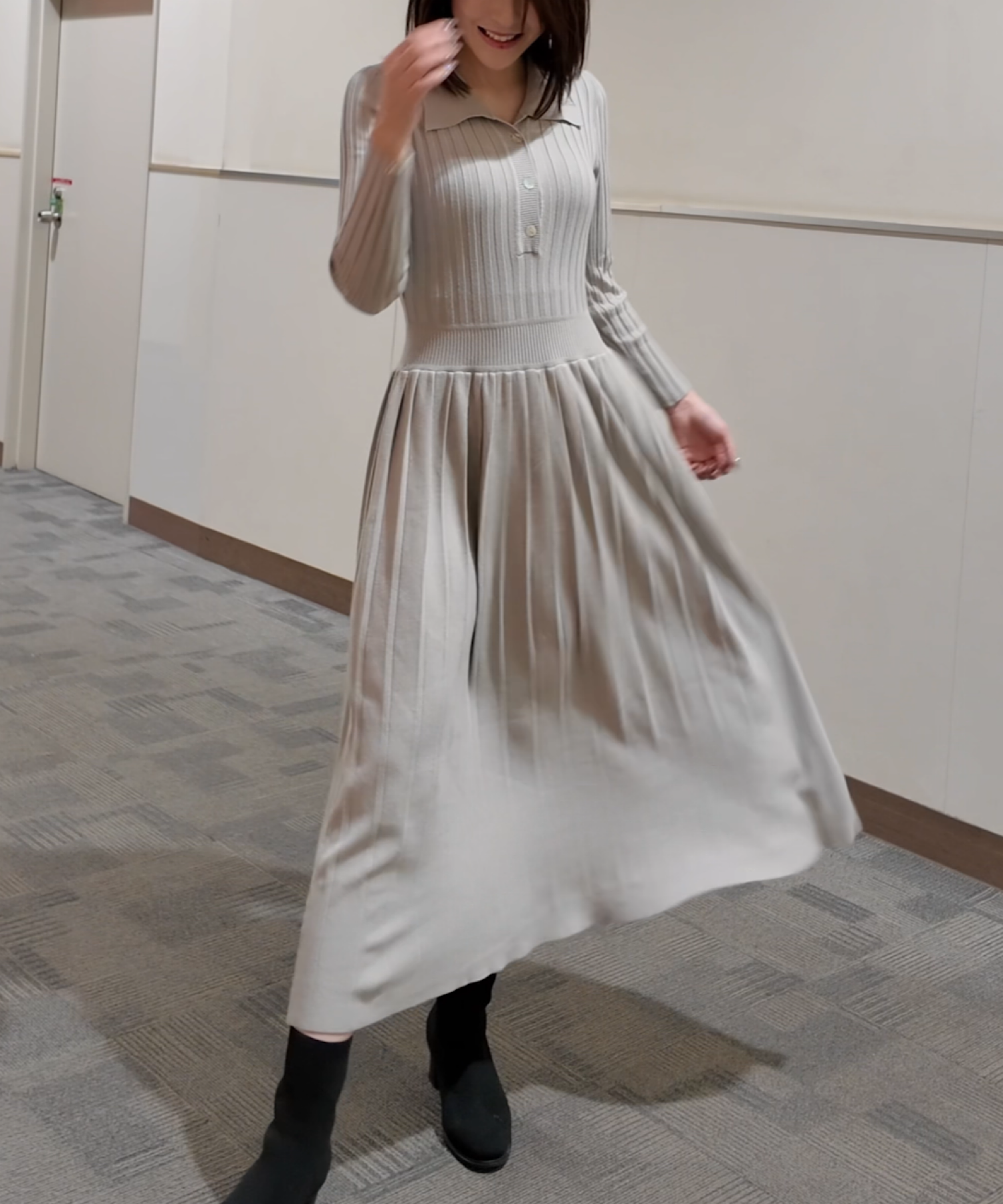 ウエストシェイプリブニットワンピース | THEODORIC.dy公式通販 | セオ