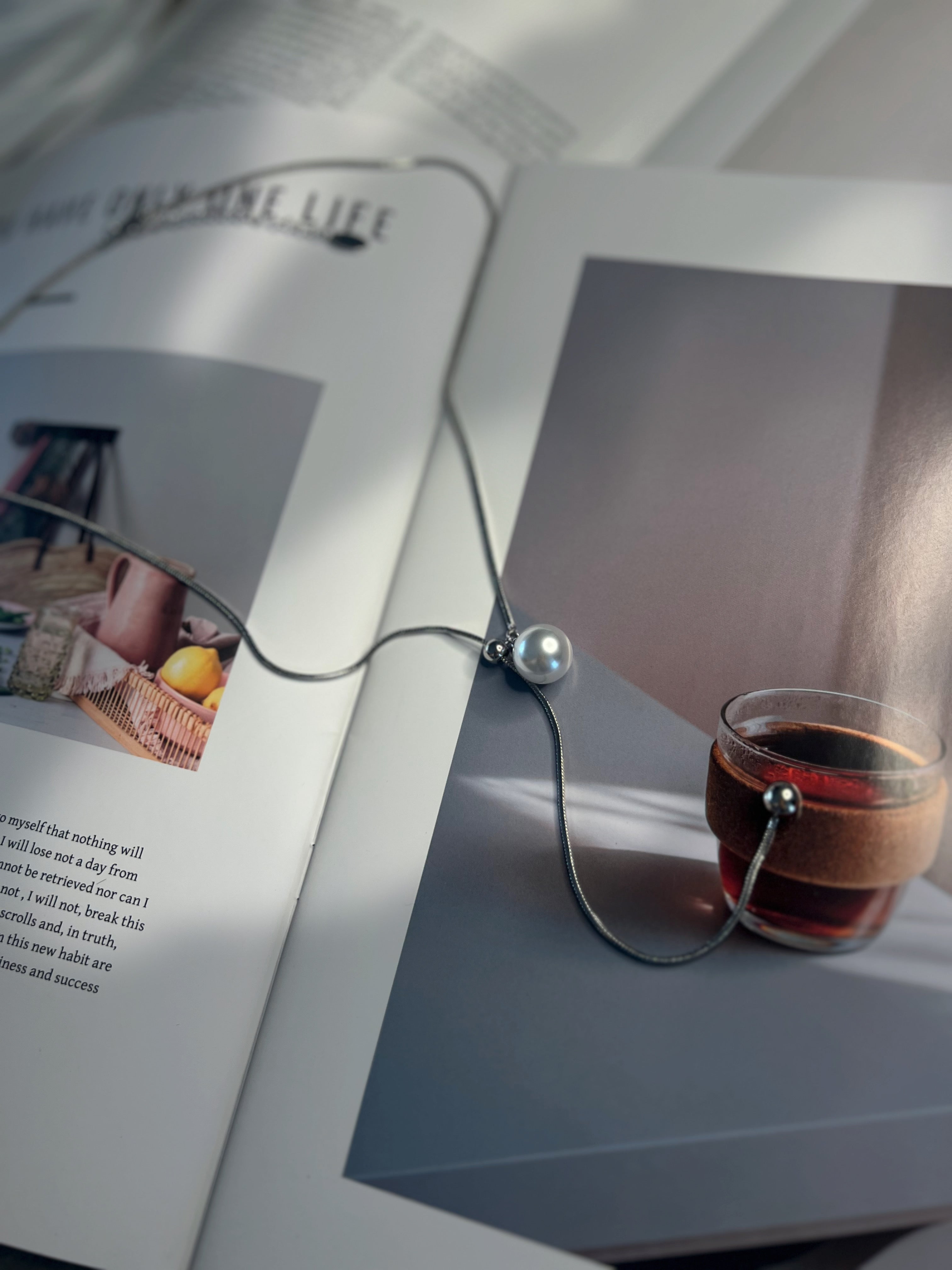 パールスライダーネックレス