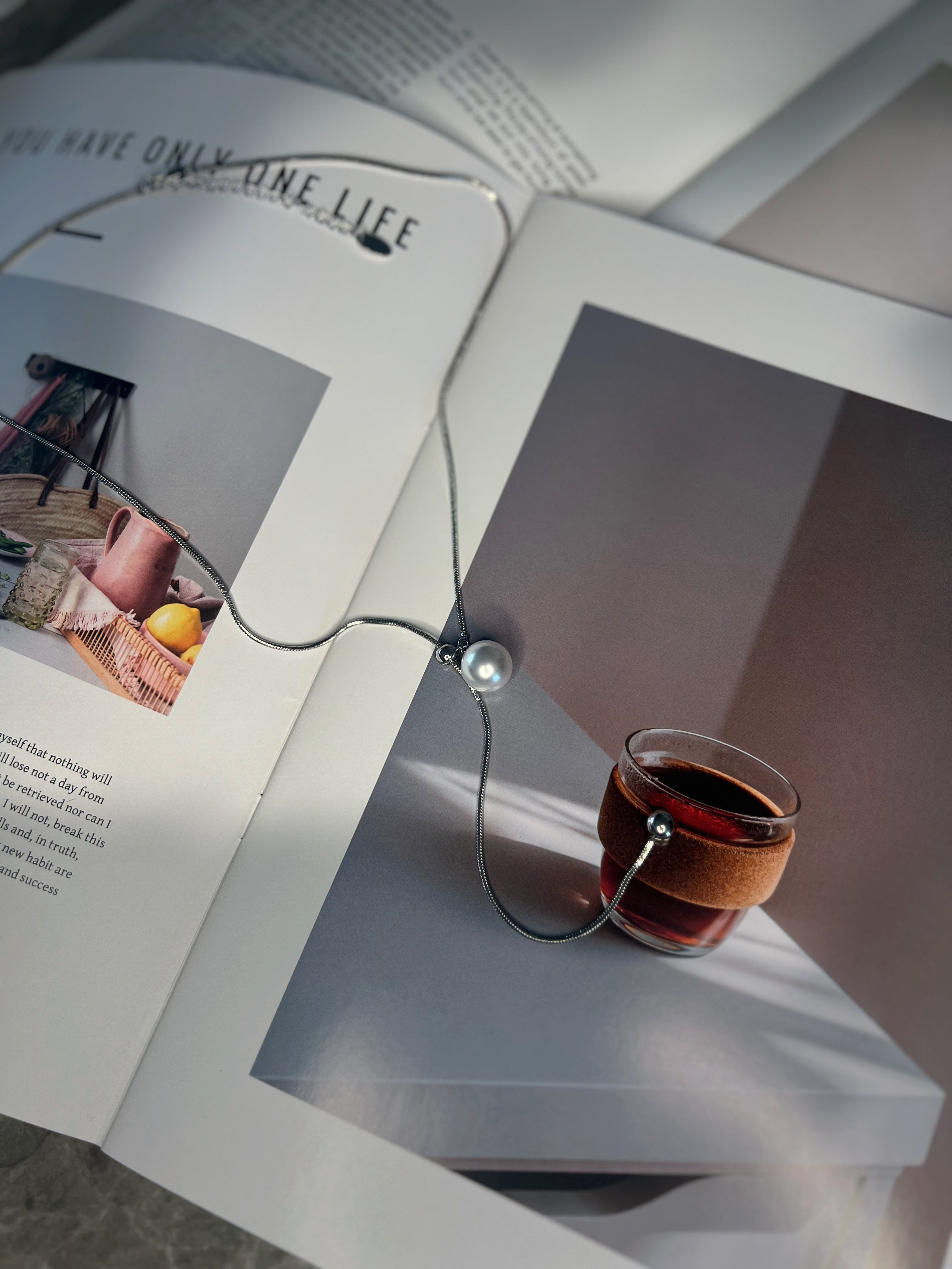 パールスライダーネックレス