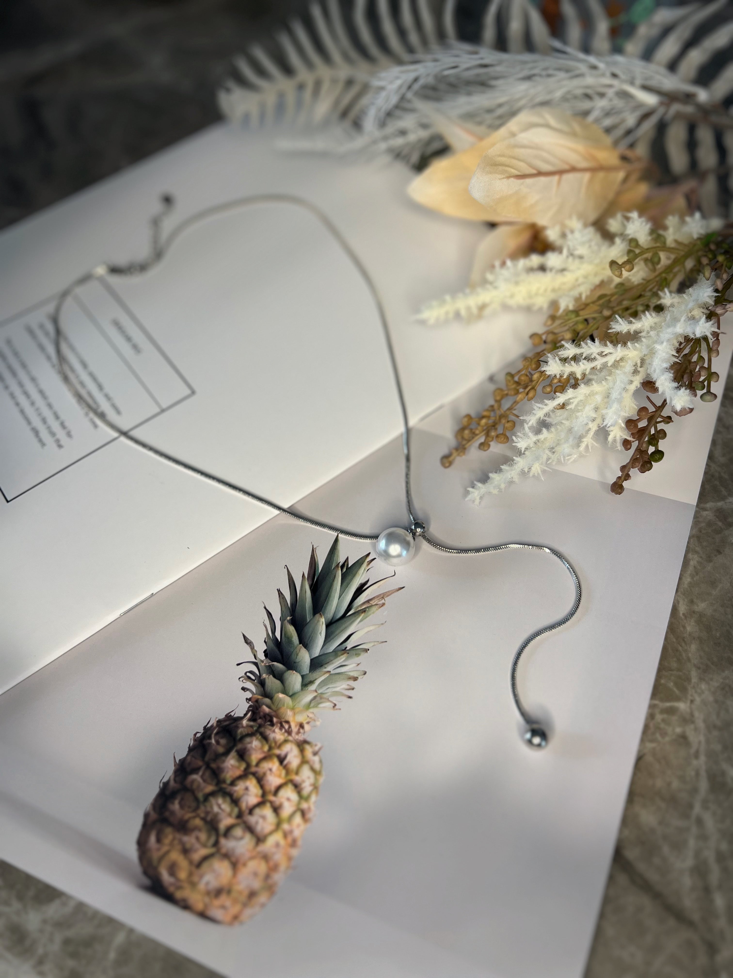 パールスライダーネックレス