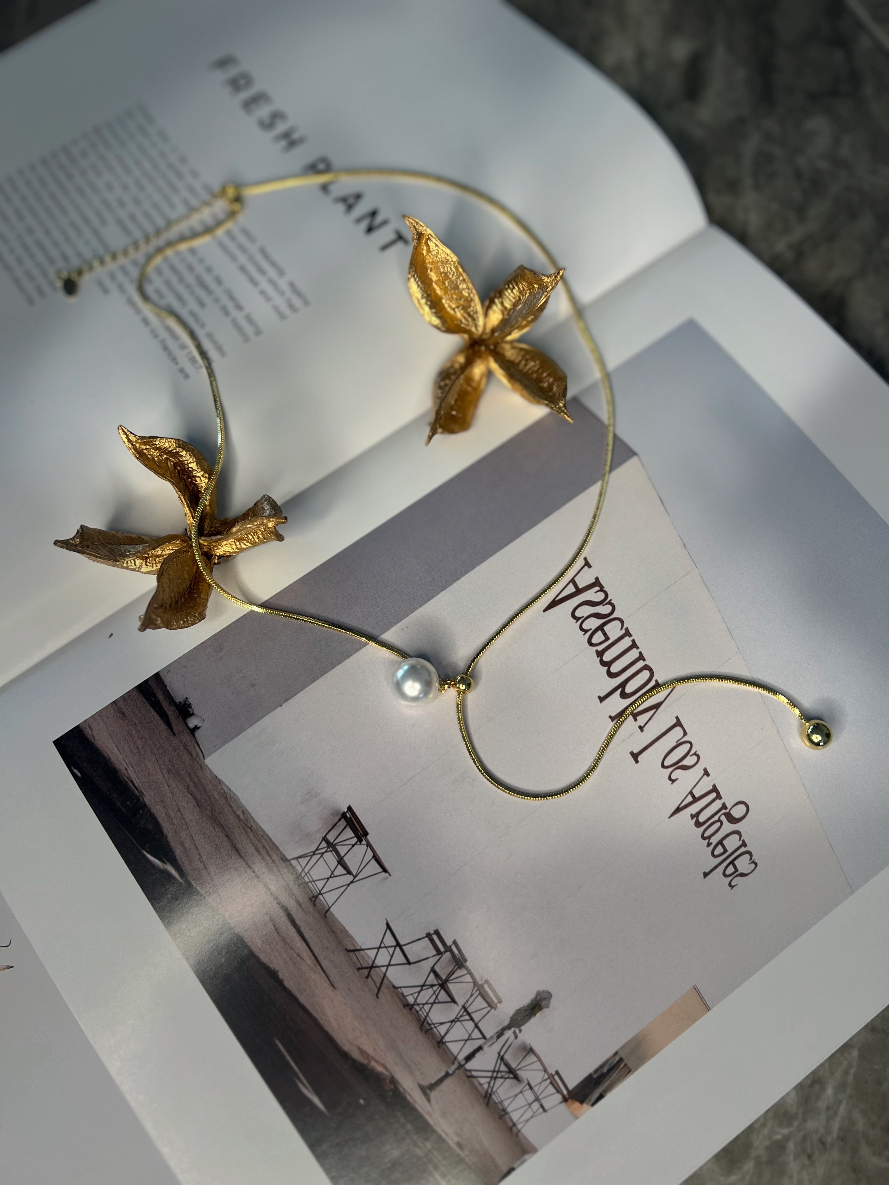 パールスライダーネックレス