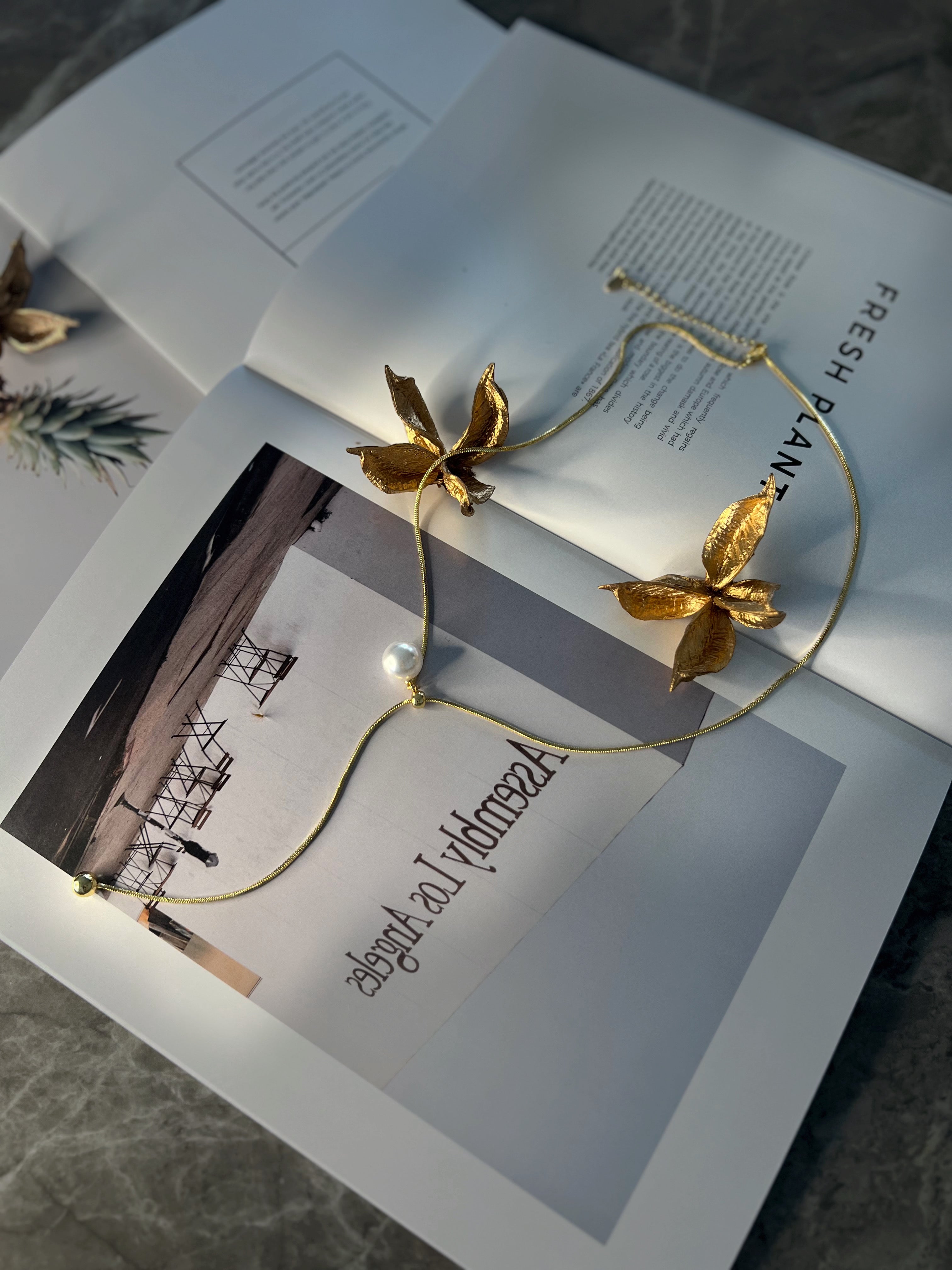 パールスライダーネックレス