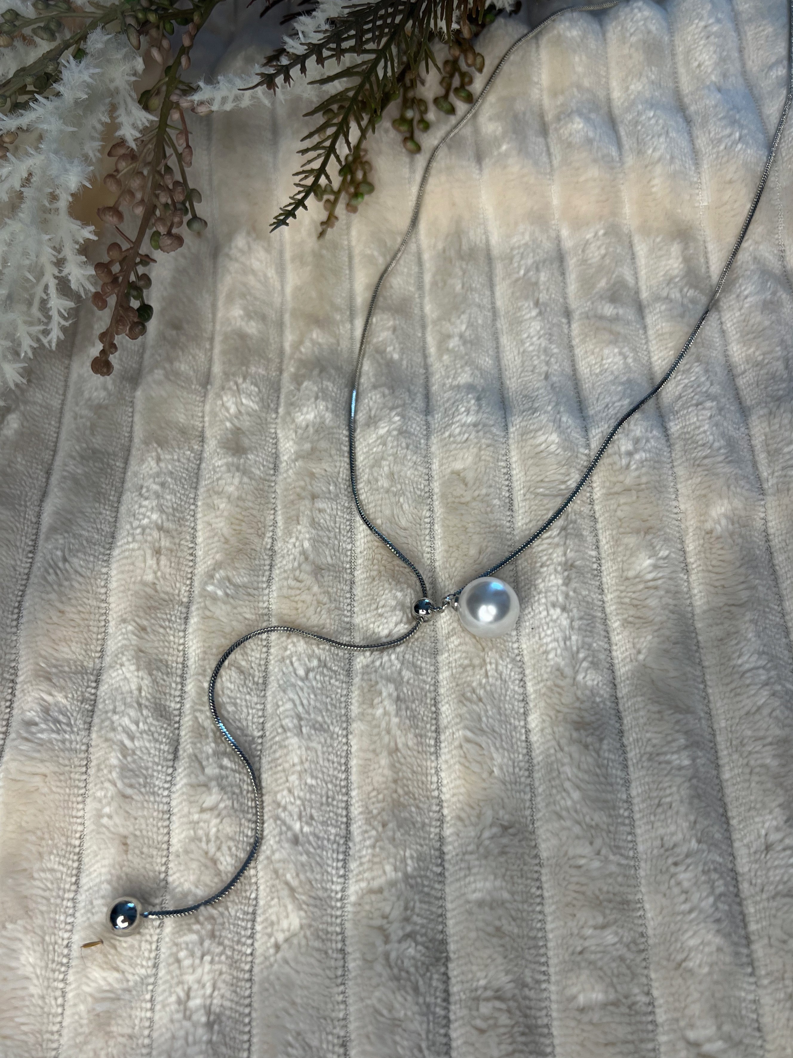 パールスライダーネックレス