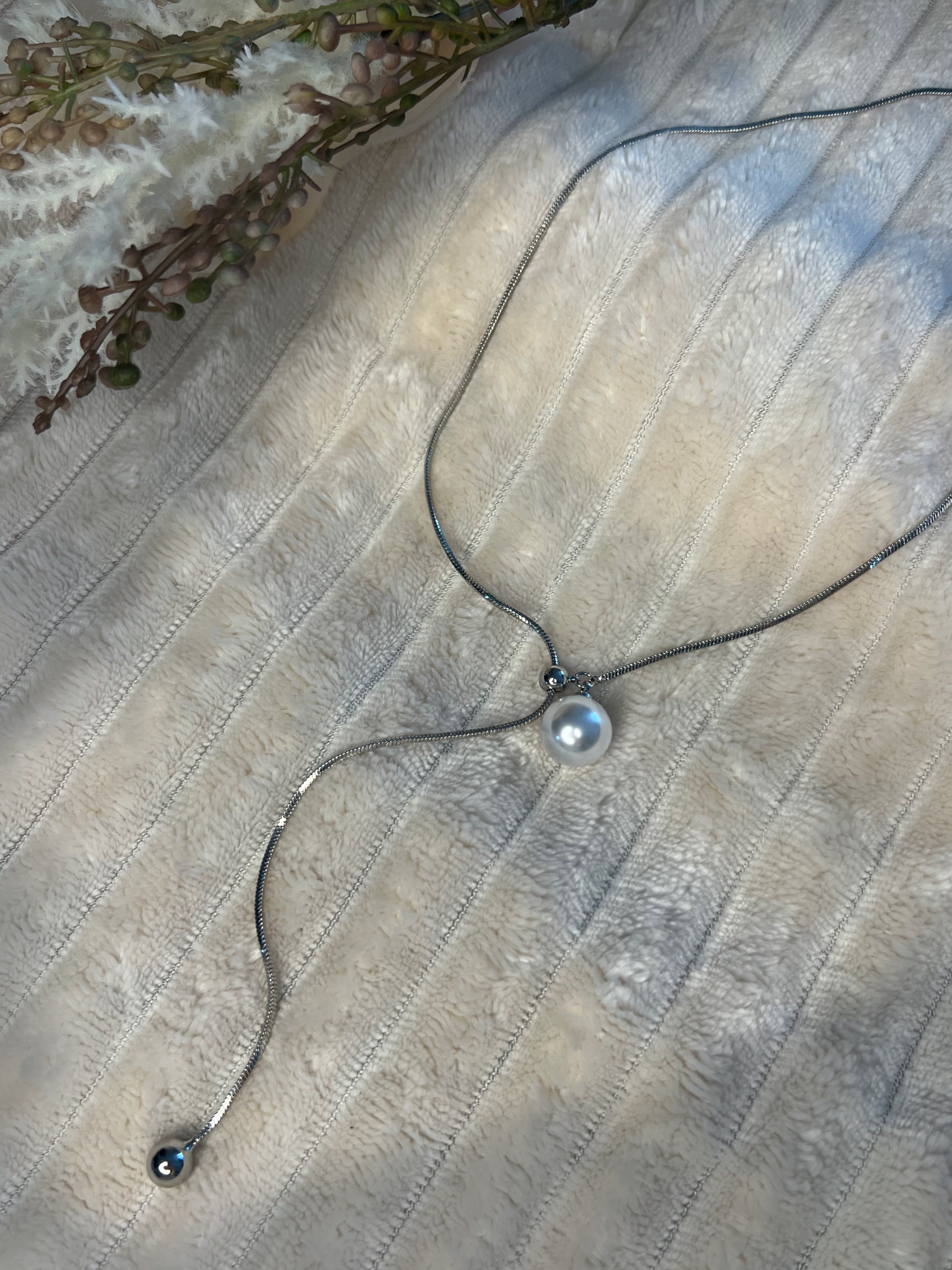 パールスライダーネックレス