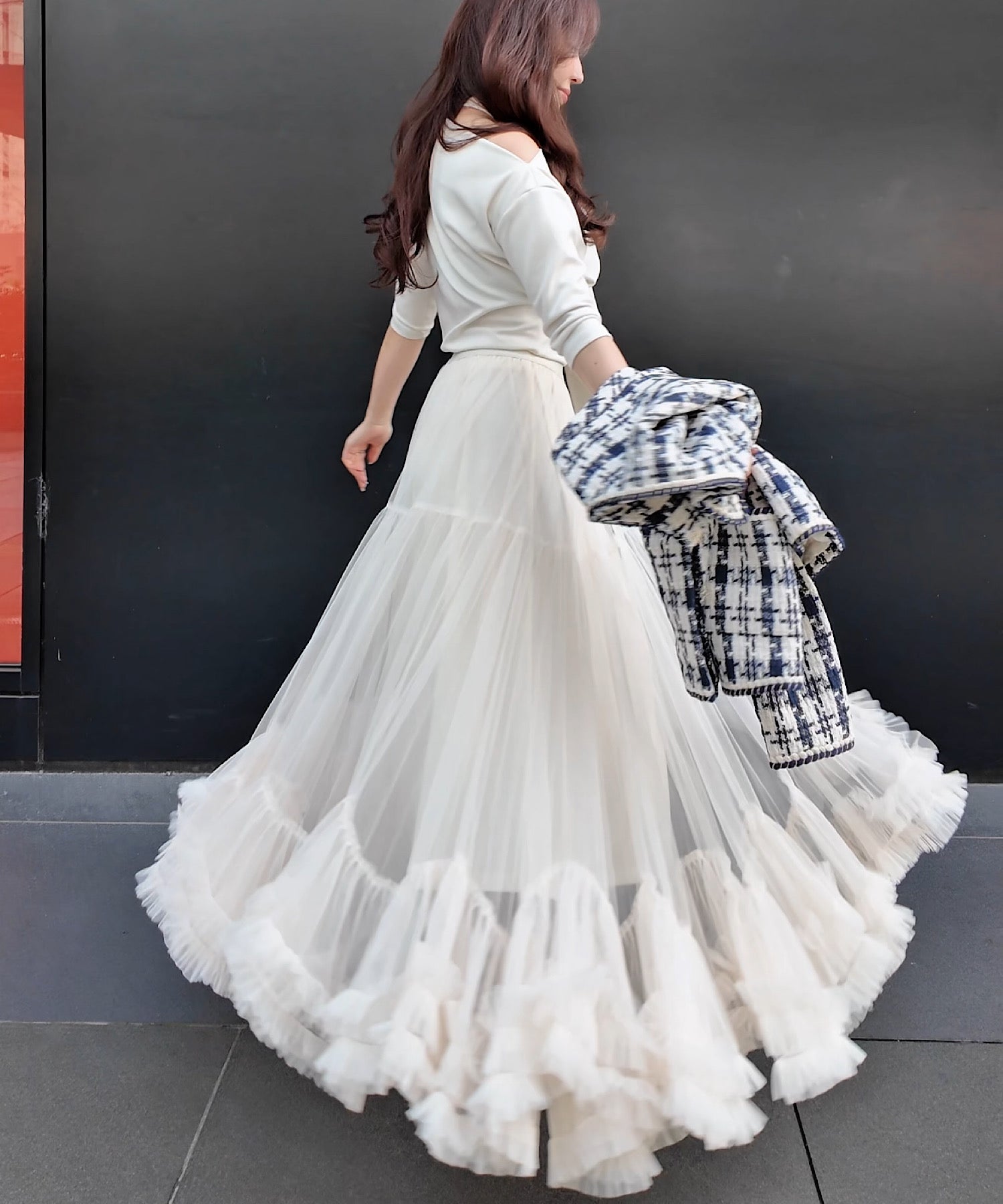 ラグジュアリー3ティアードマキシスカート | THEODORIC.dy公式通販