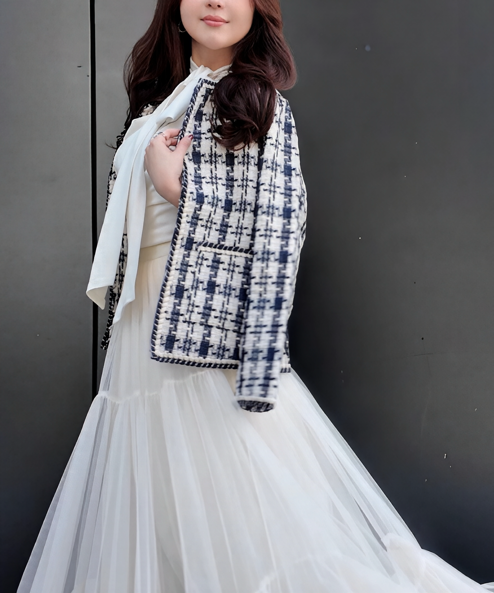 【ご予約商品】クラシックツイード ノーカラージャケット