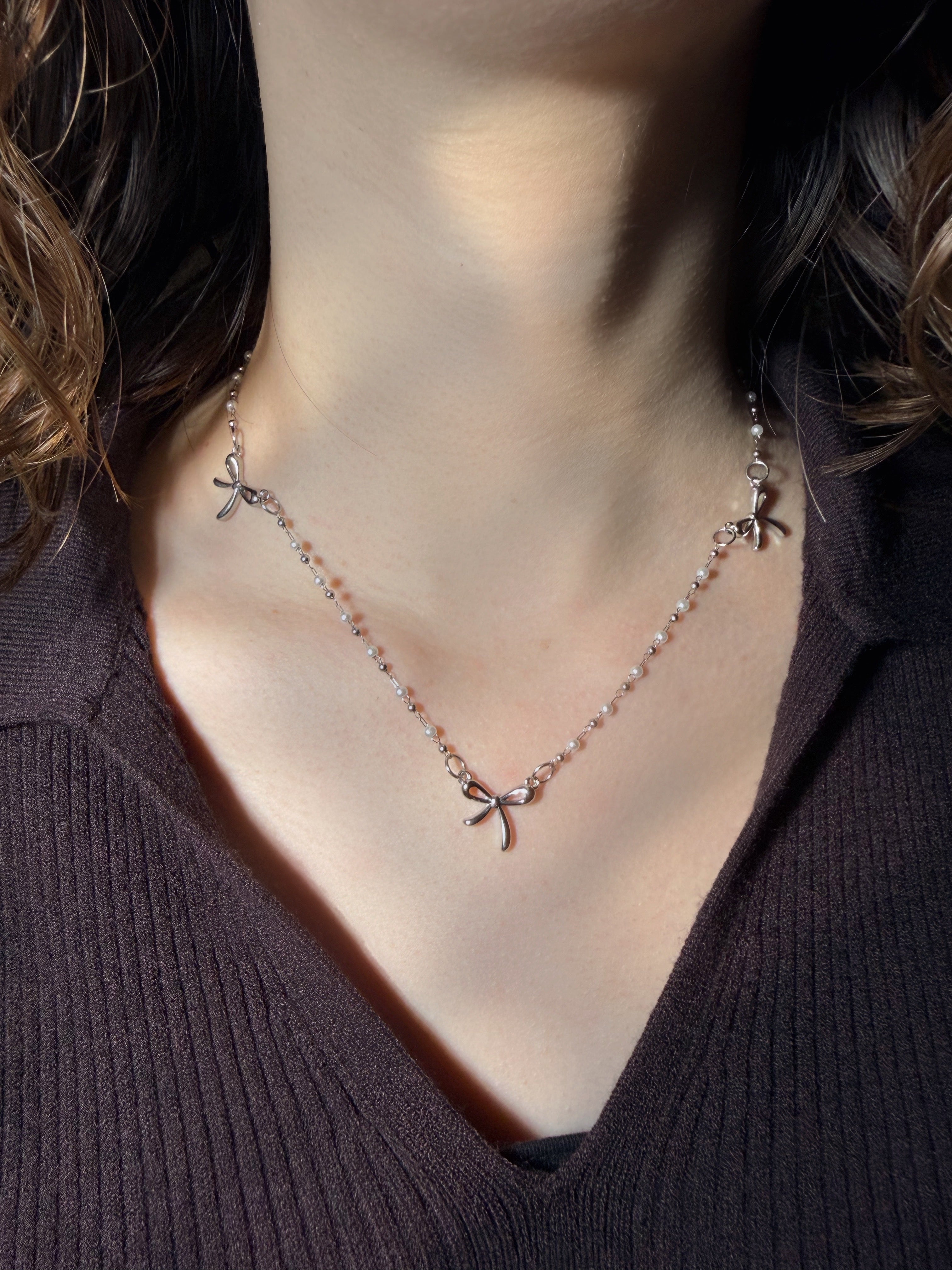 トリプルリボン 316Lサージカルネックレス– THEO accessory collection –