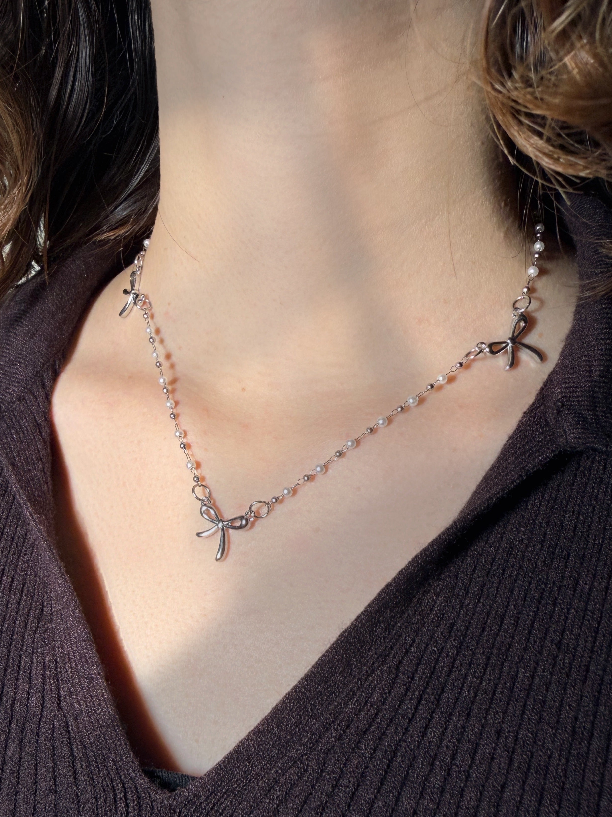 トリプルリボン 316Lサージカルネックレス– THEO accessory collection –