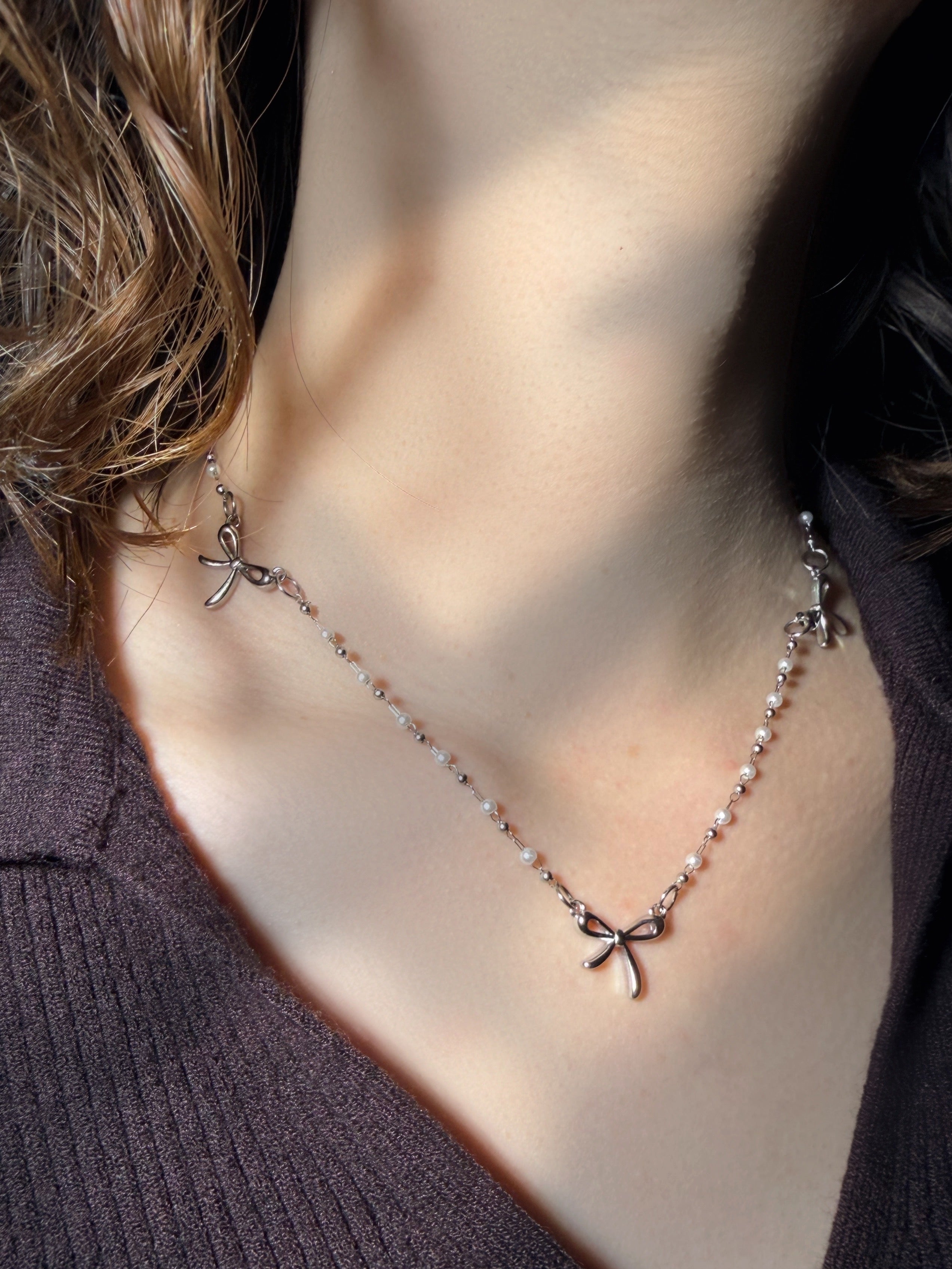 トリプルリボン 316Lサージカルネックレス– THEO accessory collection –