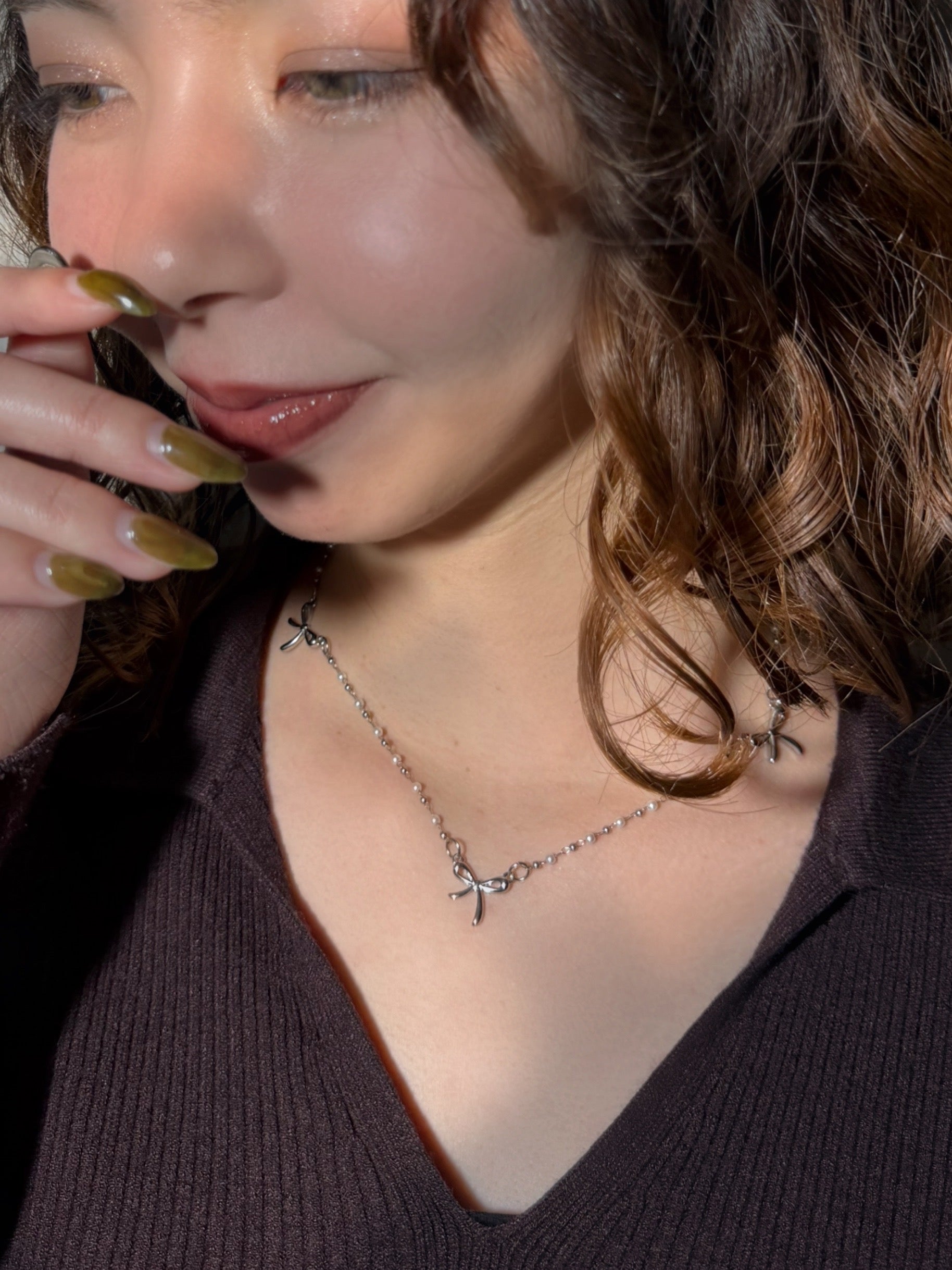 トリプルリボン 316Lサージカルネックレス– THEO accessory collection –