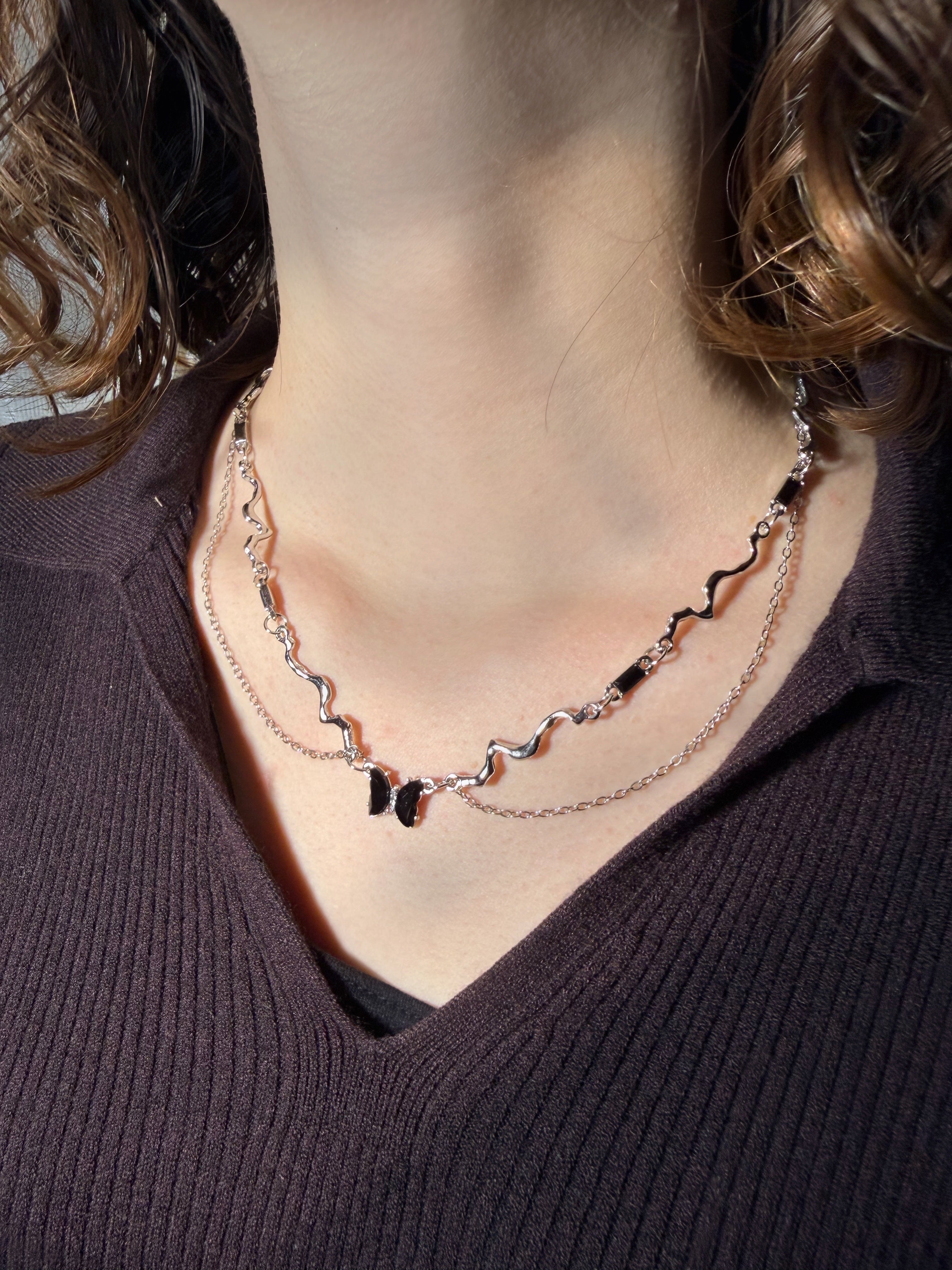 ブラックバタフライネックレス– THEO accessory collection –