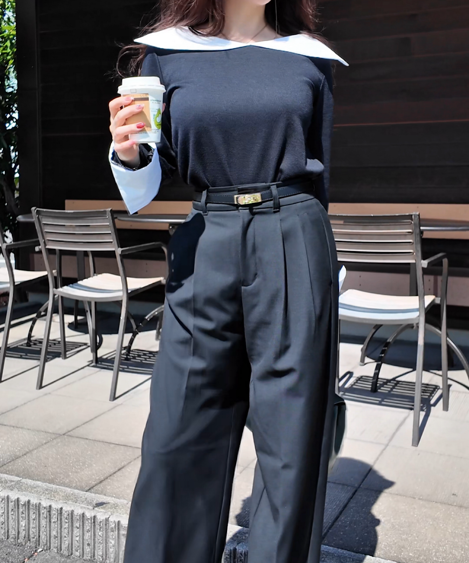 シャツレイヤードカフスニット