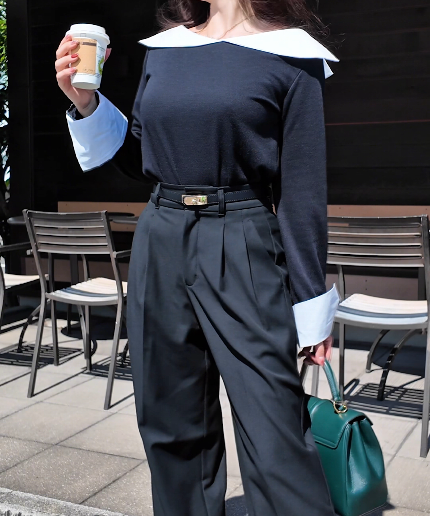 シャツレイヤードカフスニット