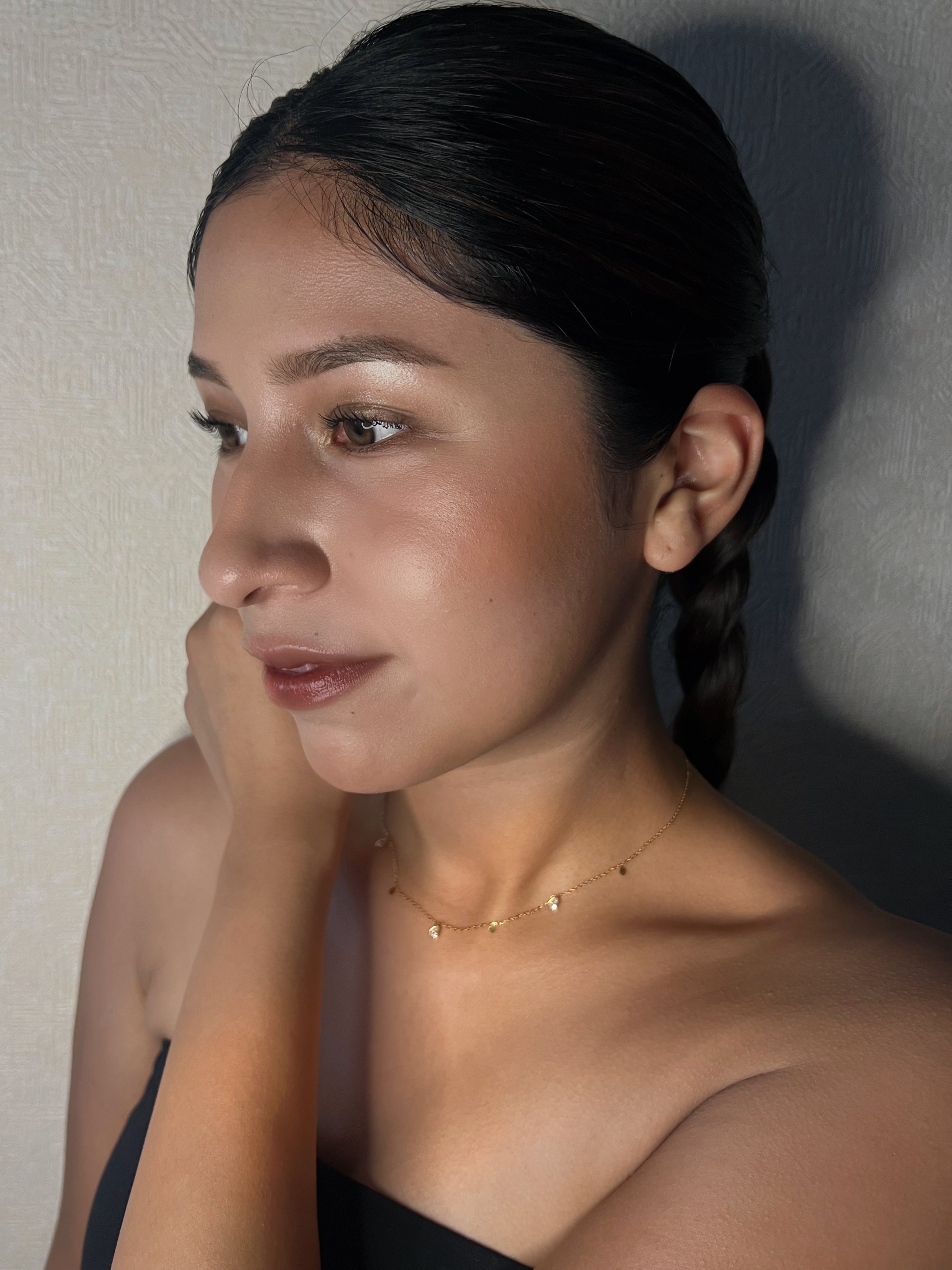 ティアドロップキュービックジルコニアネックレス