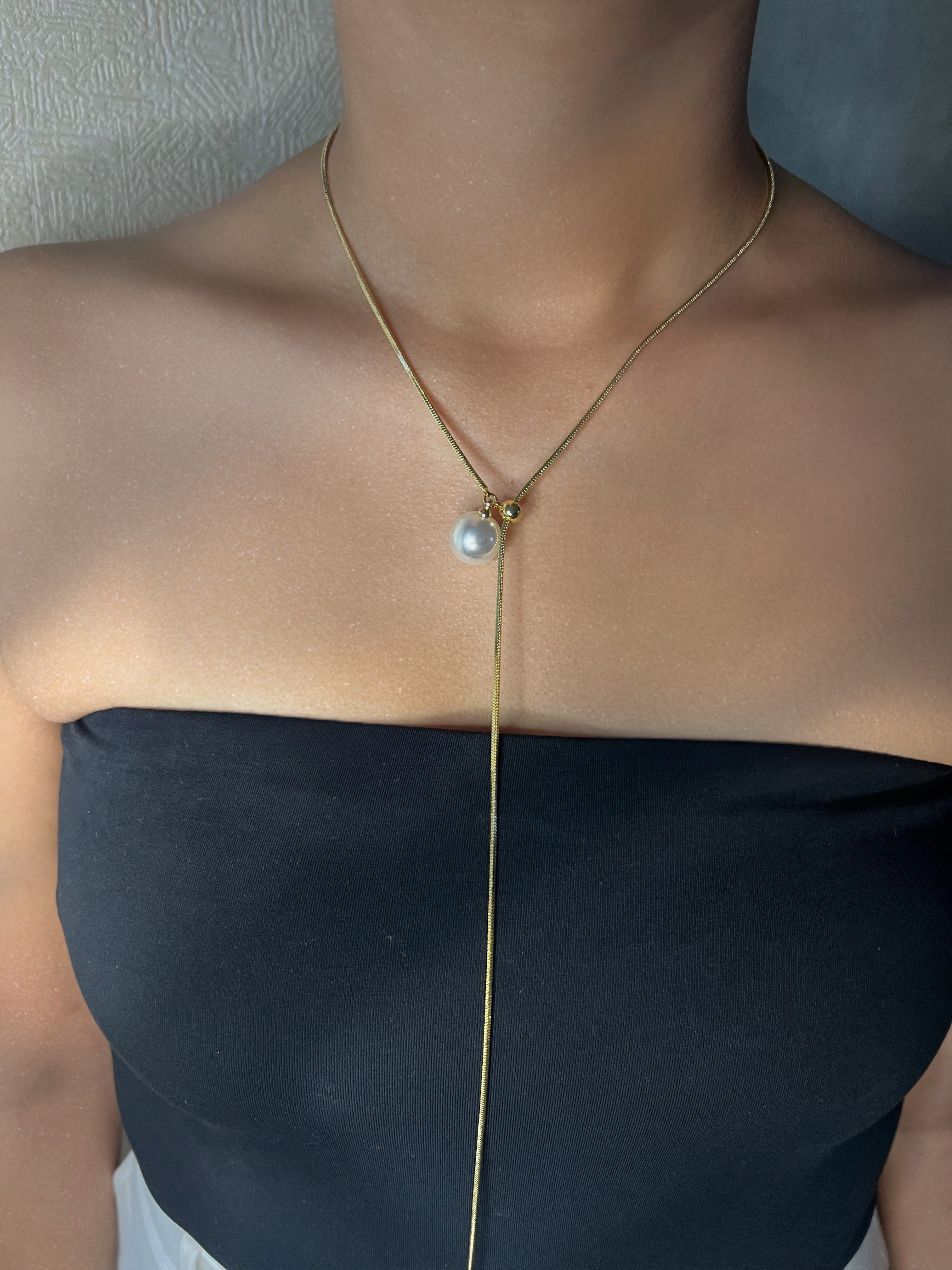 パールスライダーネックレス