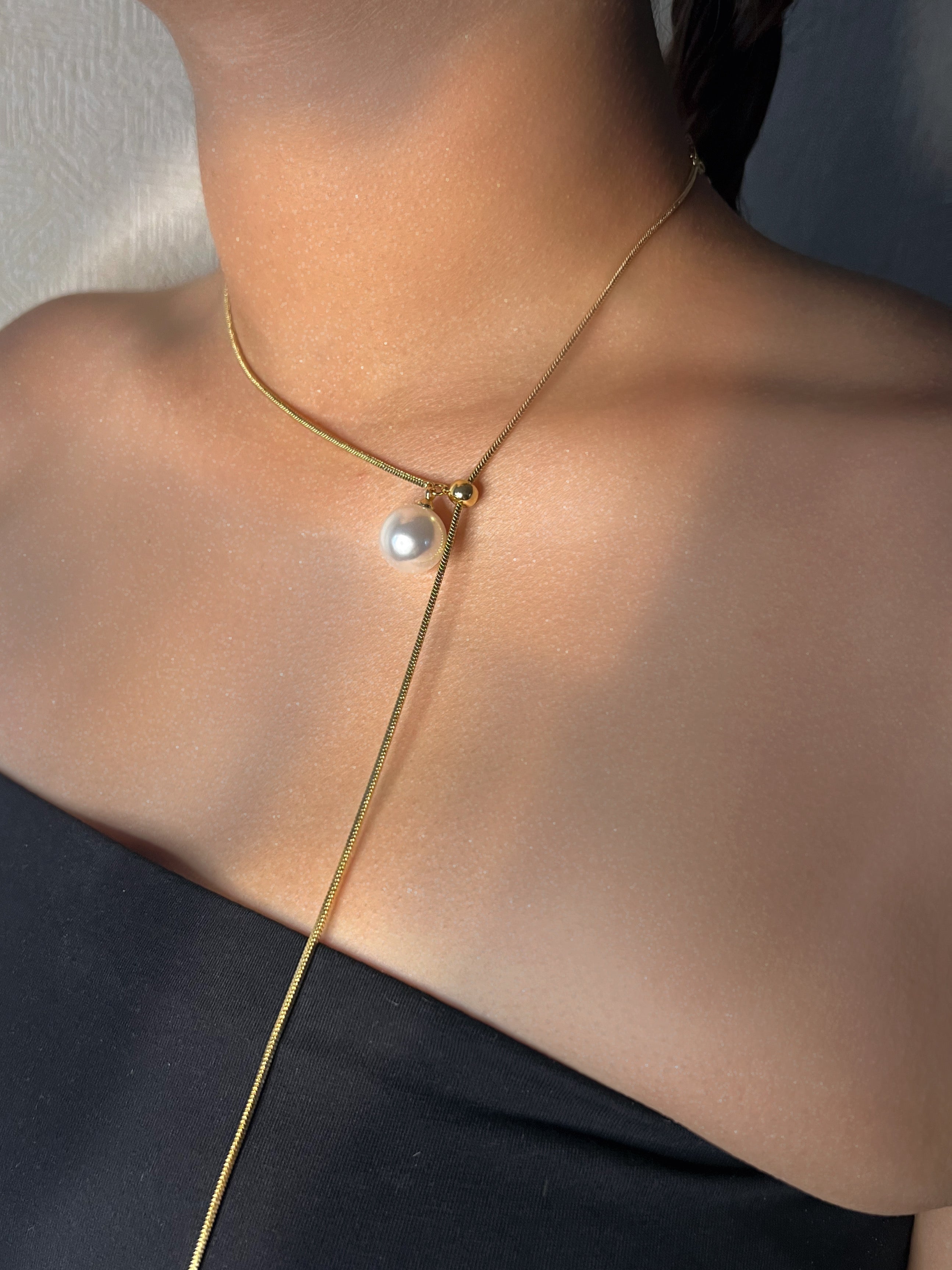 パールスライダーネックレス