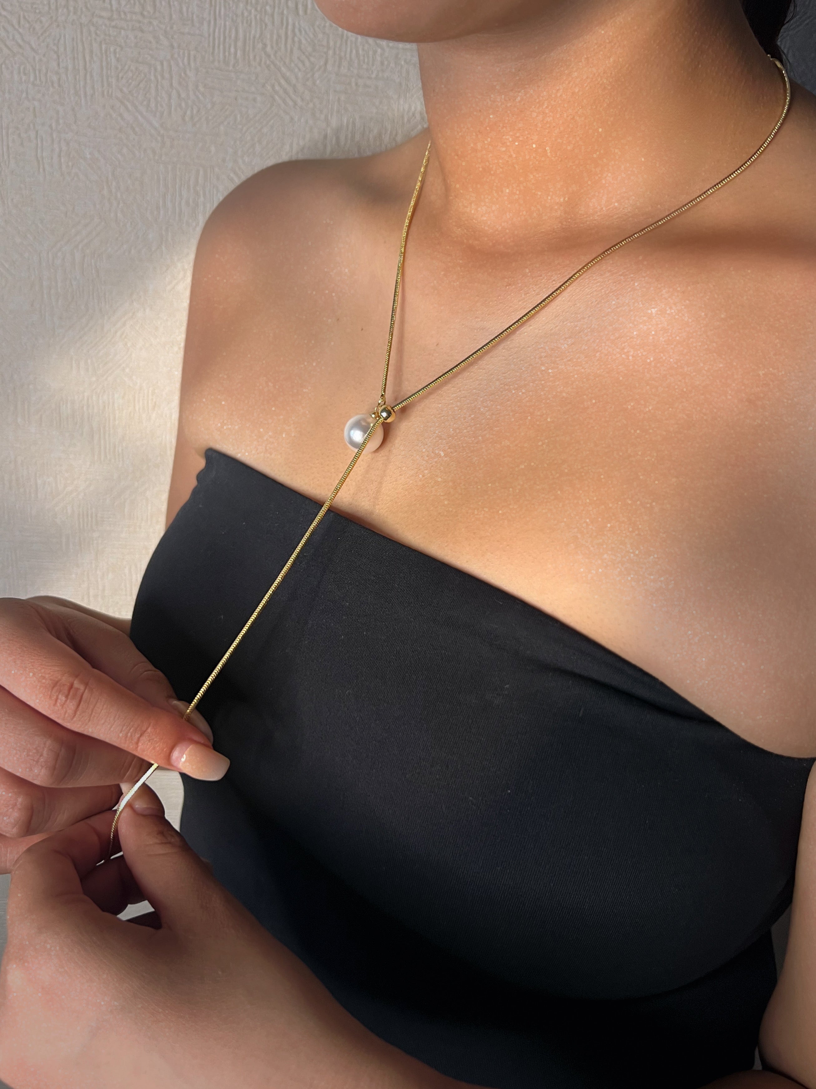 パールスライダーネックレス