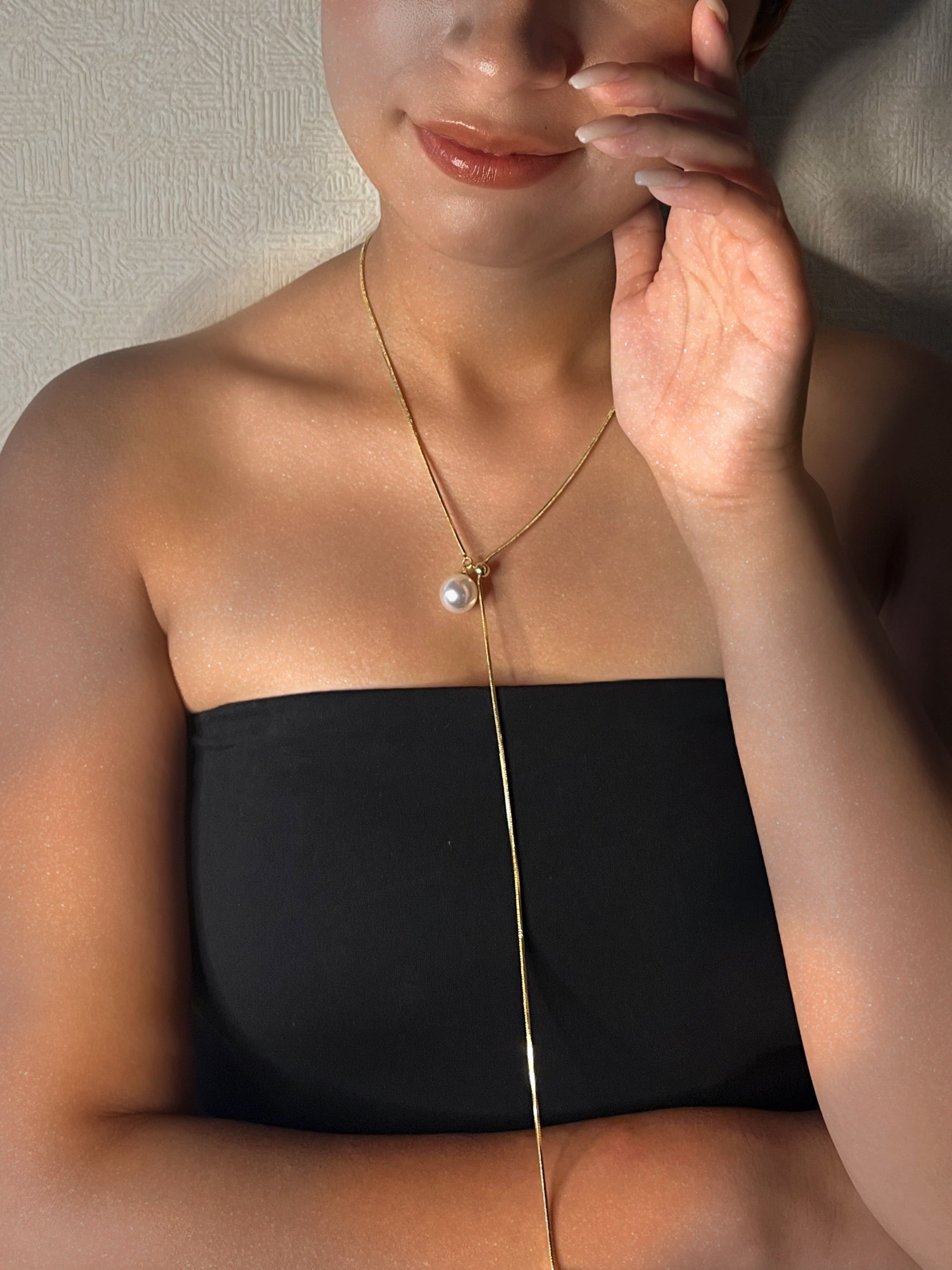 パールスライダーネックレス