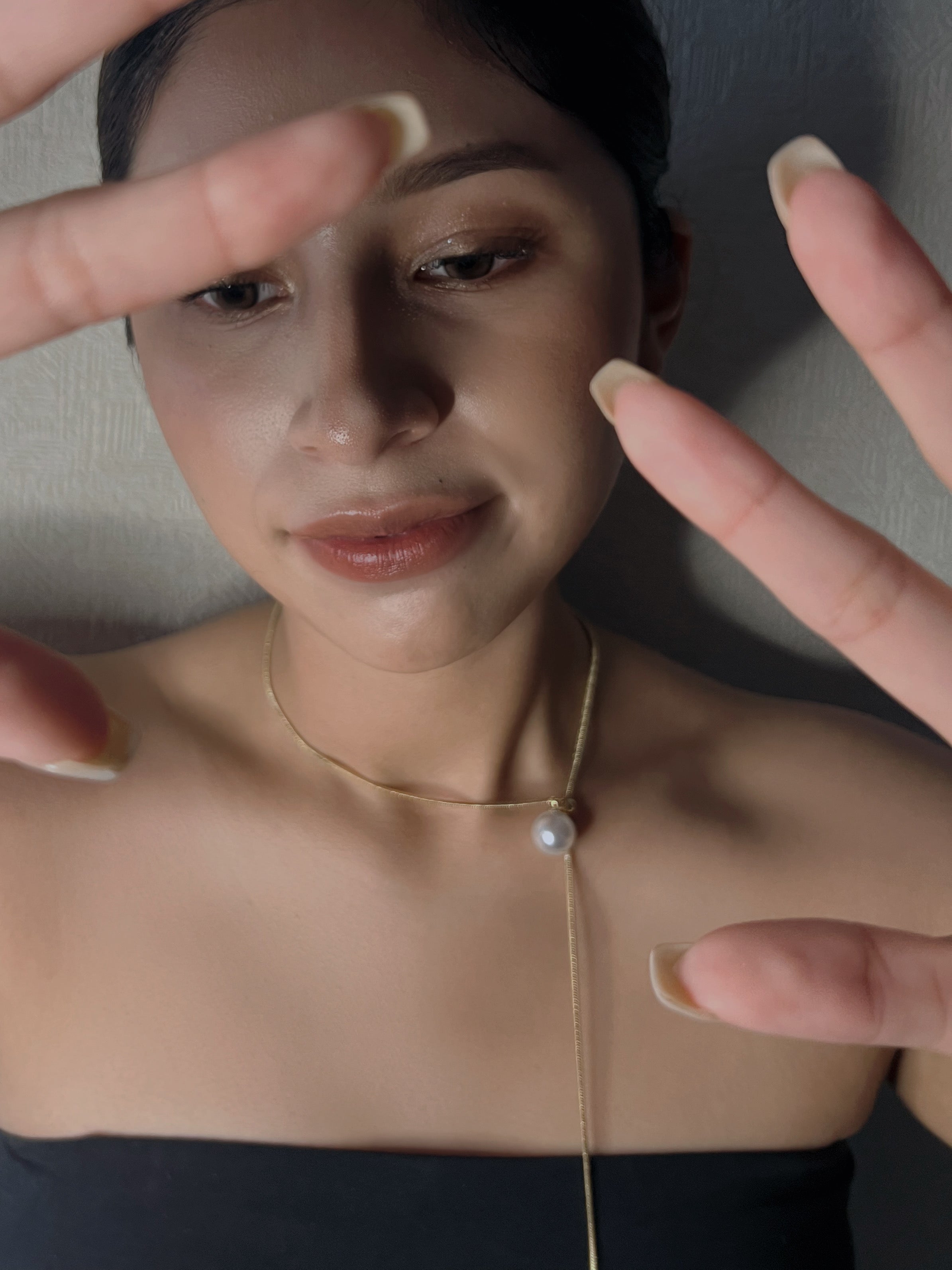 パールスライダーネックレス