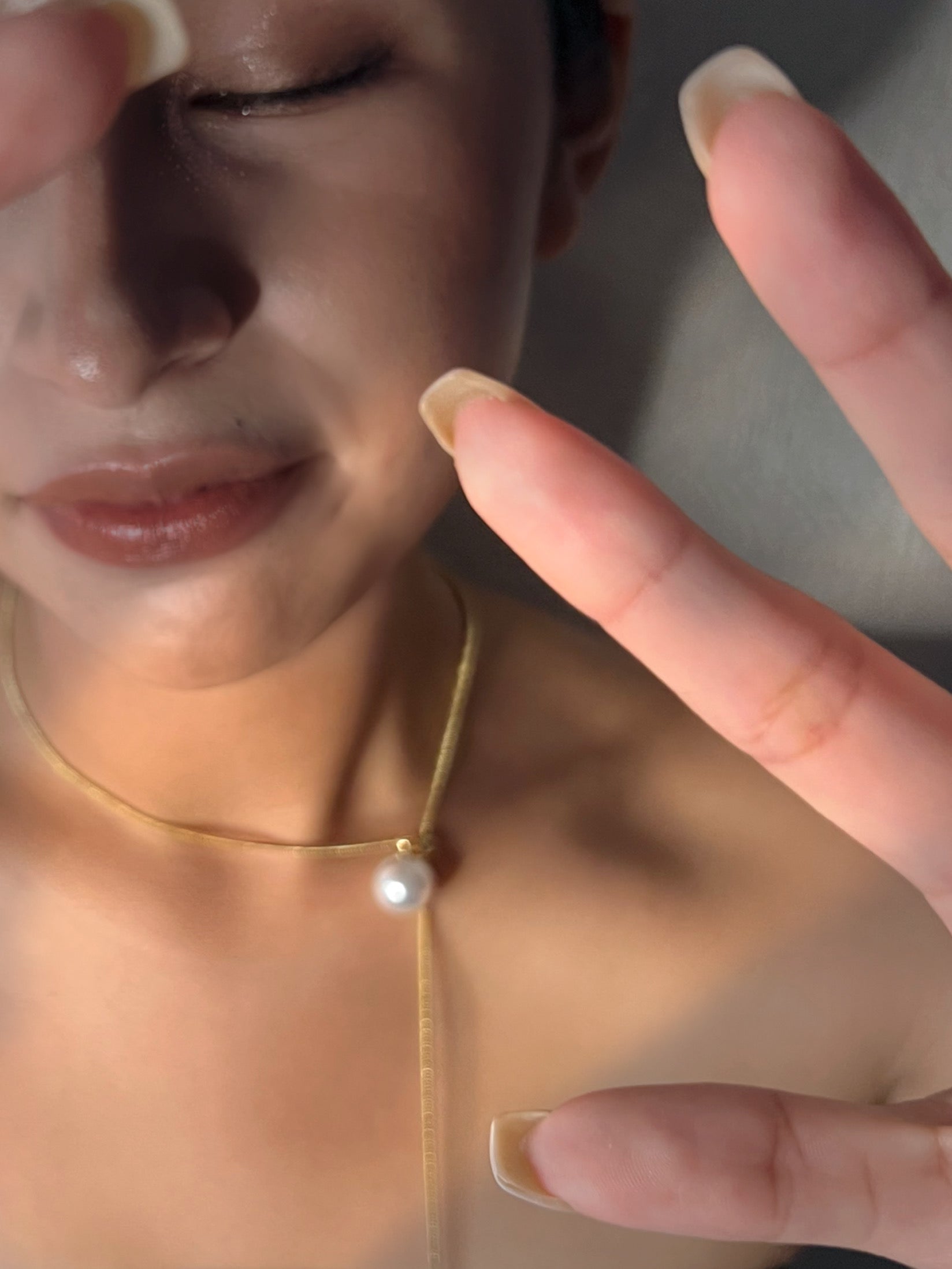 パールスライダーネックレス