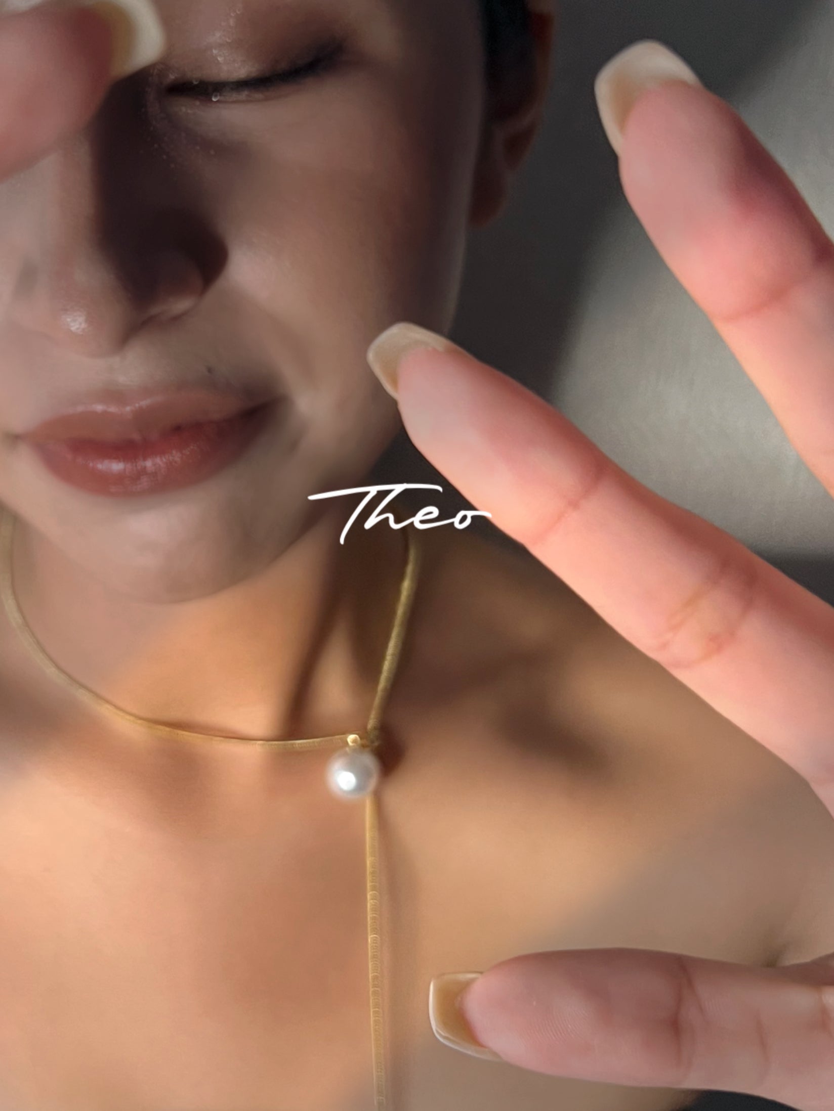 パールスライダーネックレス