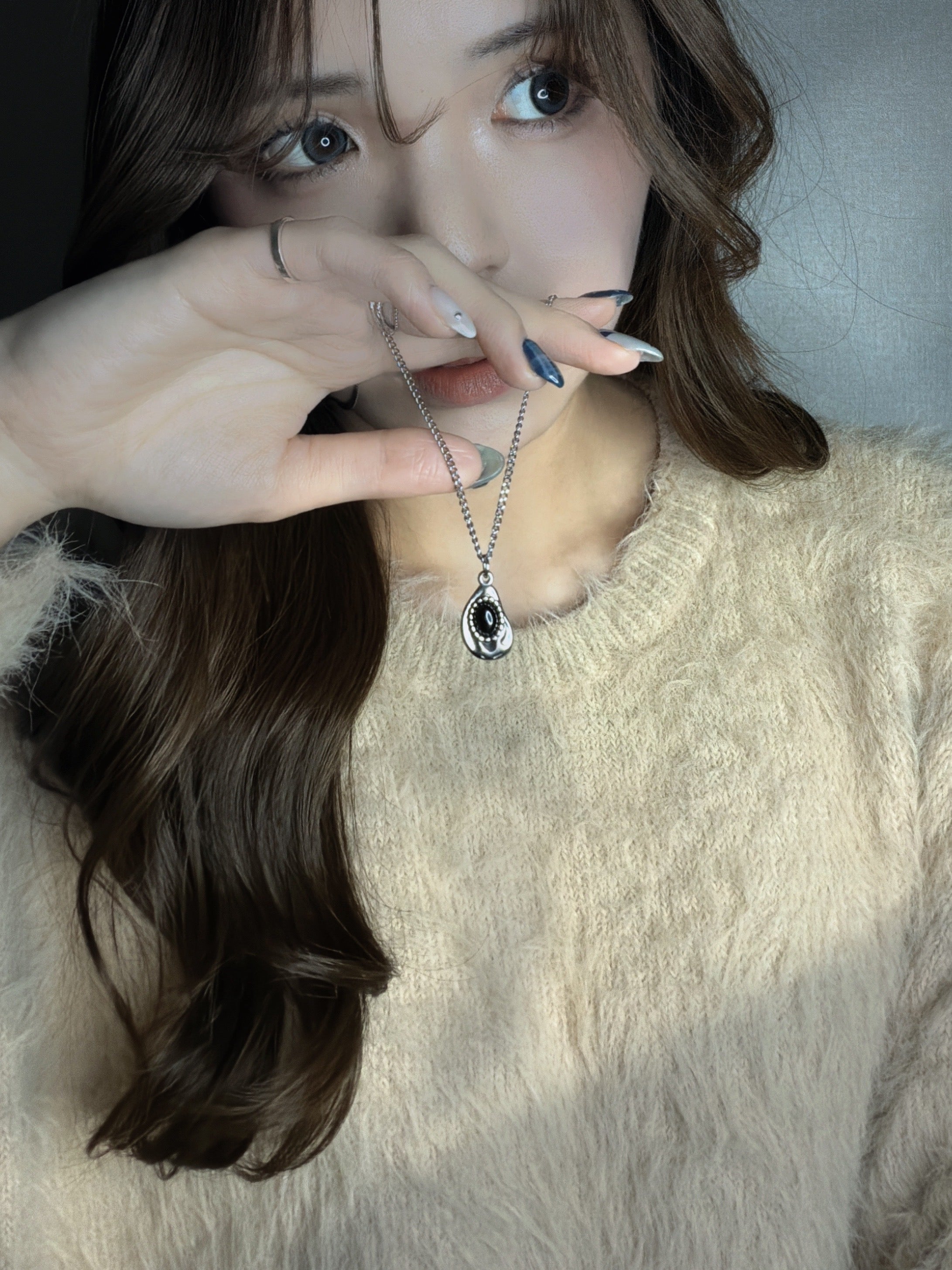 ブラックドロップ  316Lサージカルネックレス– THEO accessory collection –