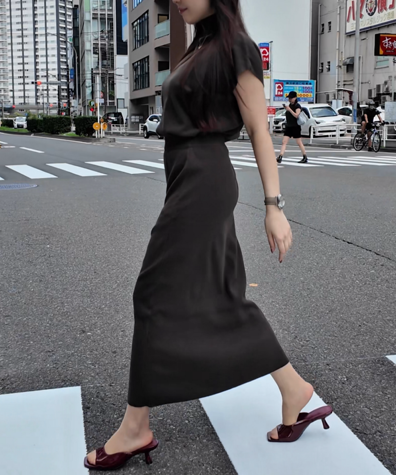 ハイネックニットスカートセット