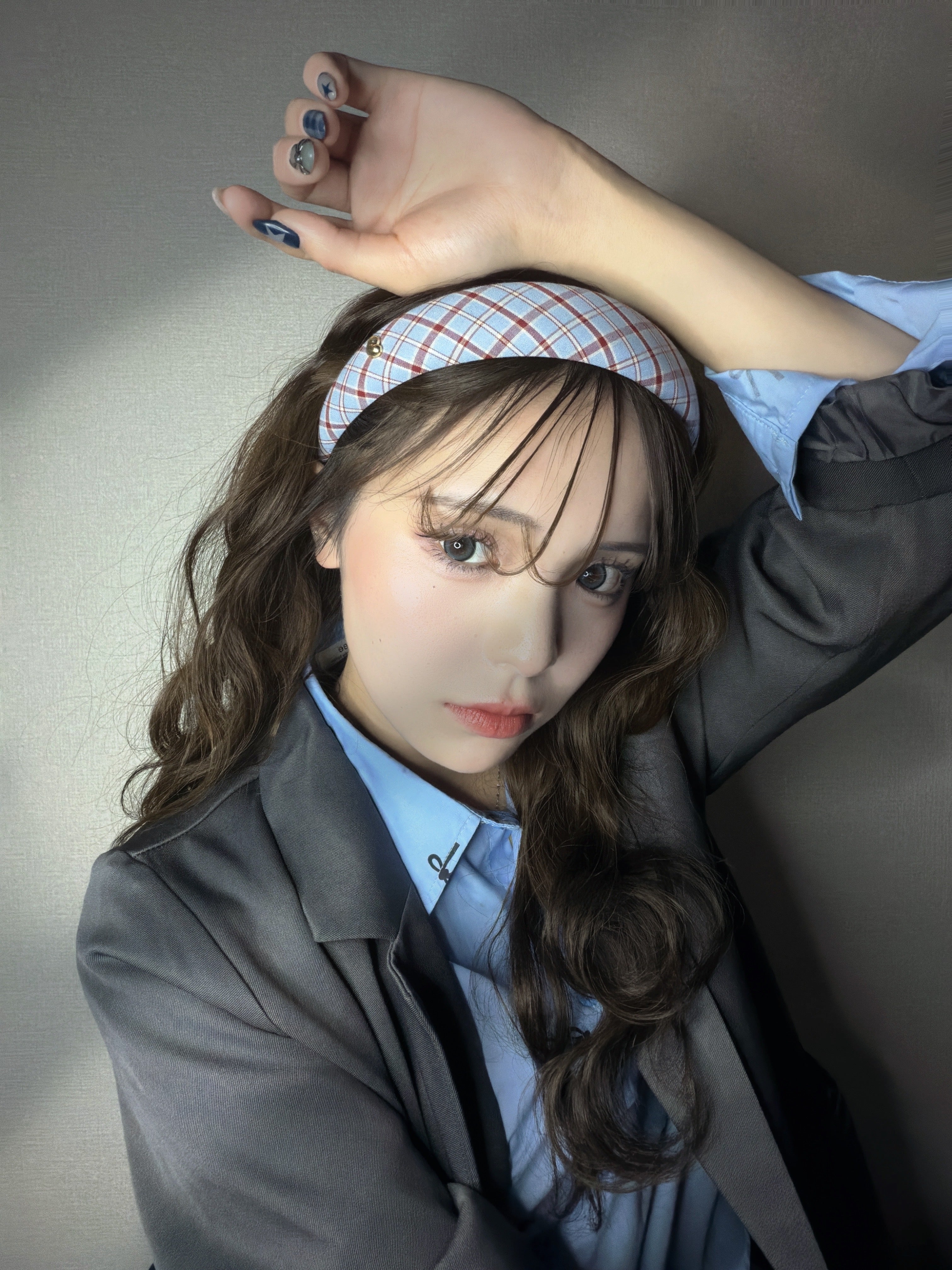 チェックストライプカチューシャ– THEO accessory collection –