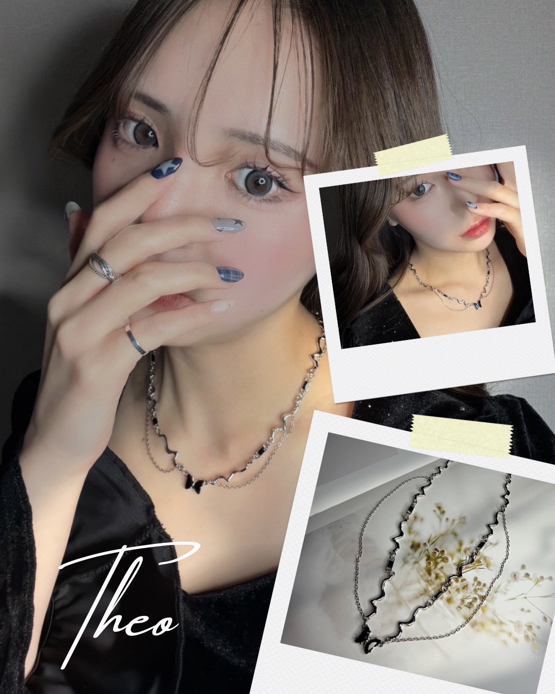 ブラックバタフライネックレス– THEO accessory collection –