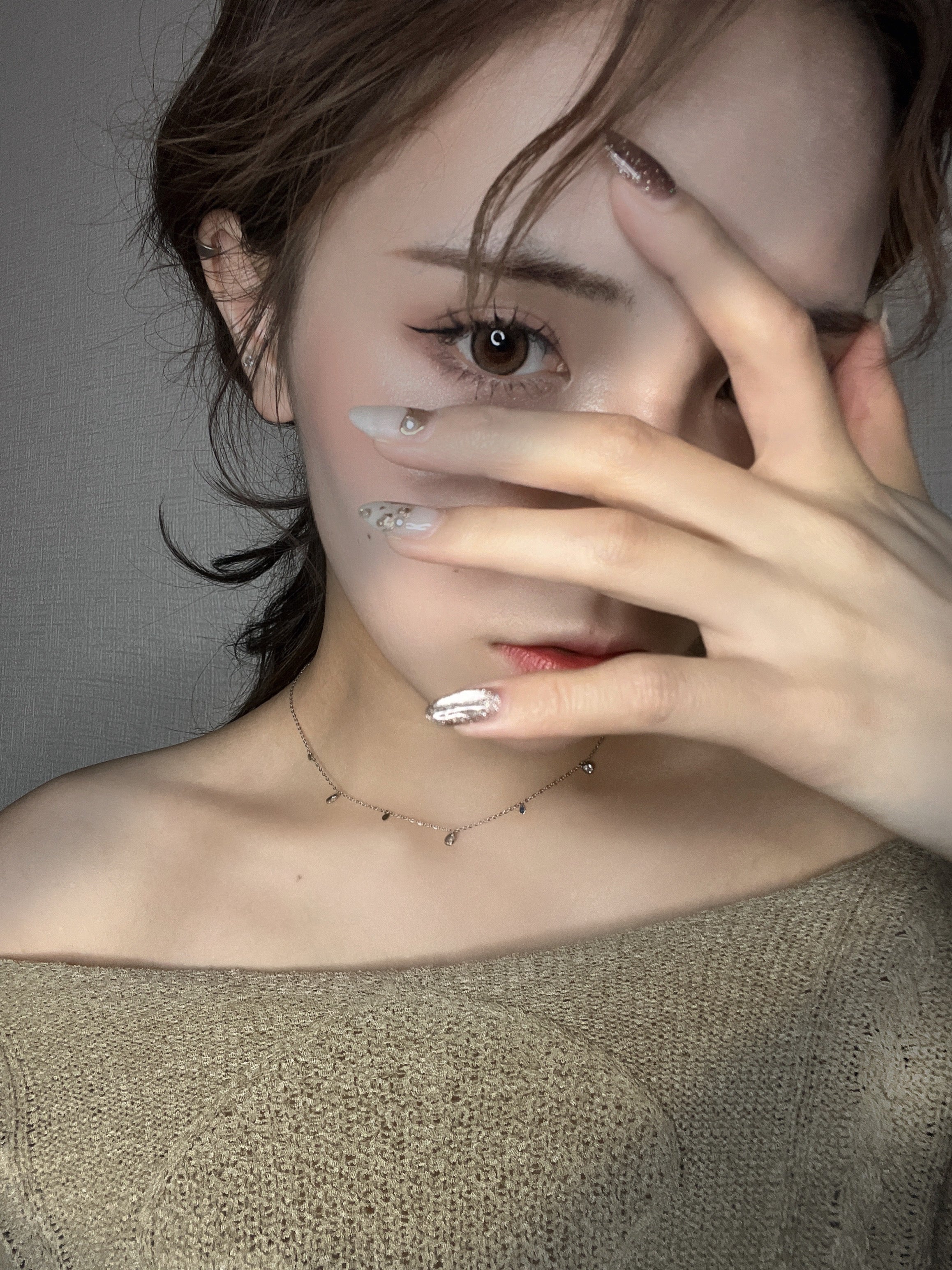 ティアドロップキュービックジルコニアネックレス