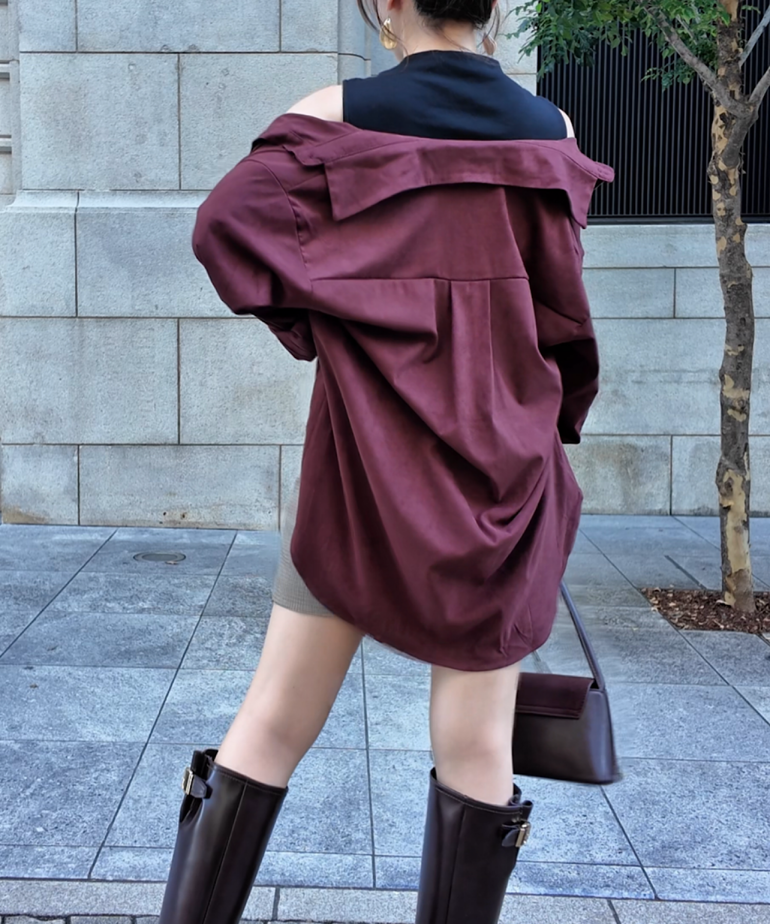 フェイクスエードオーバーシャツ