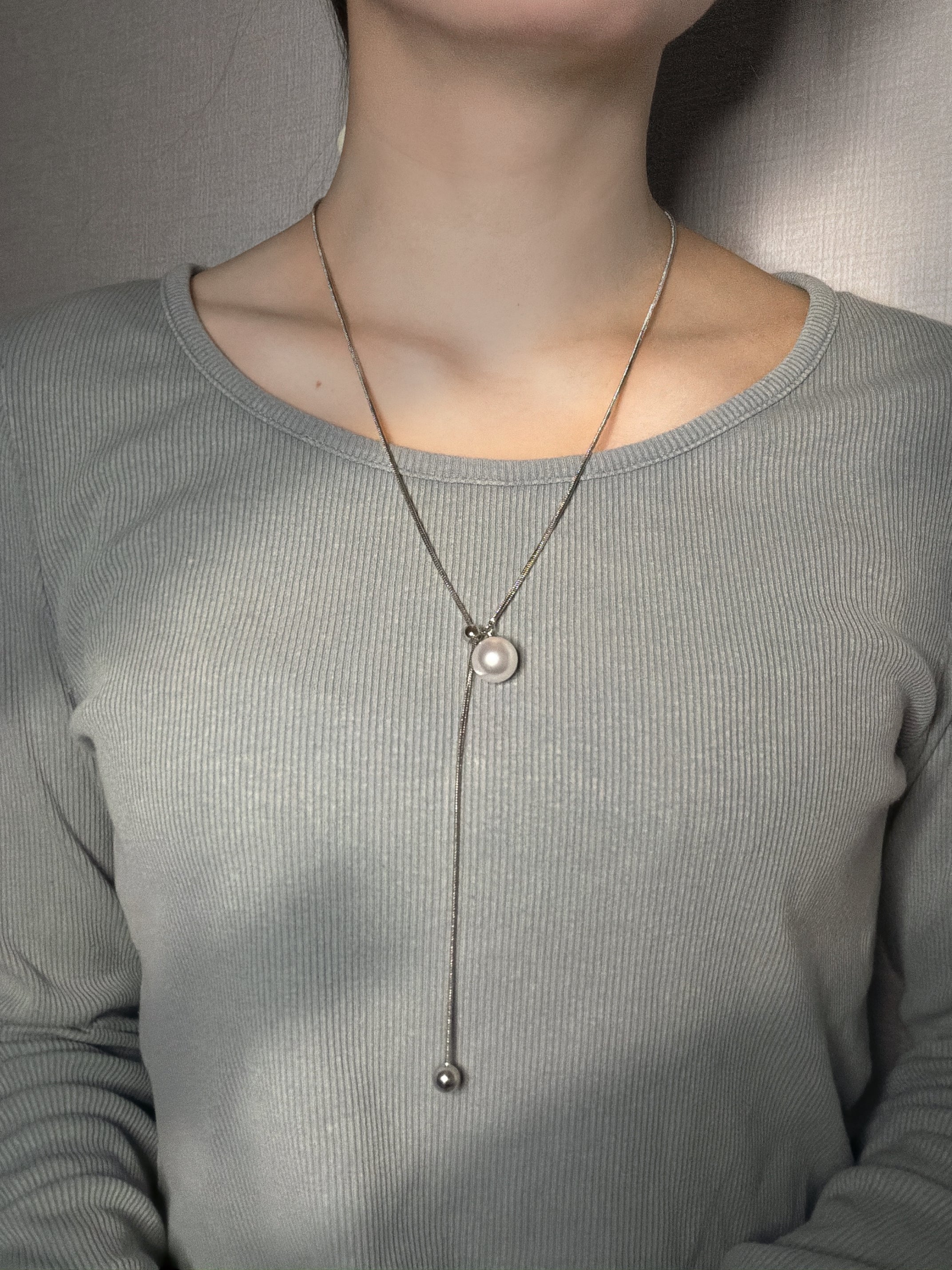 パールスライダーネックレス