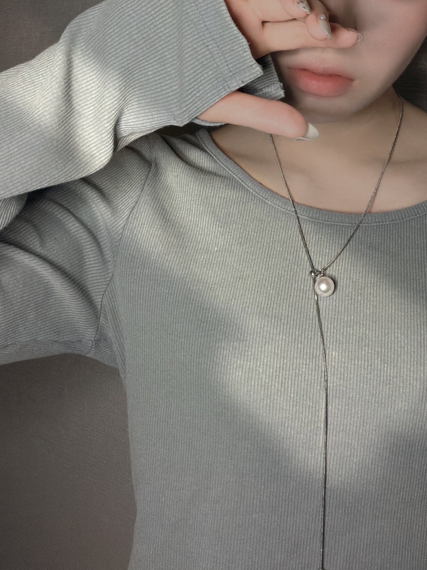 パールスライダーネックレス