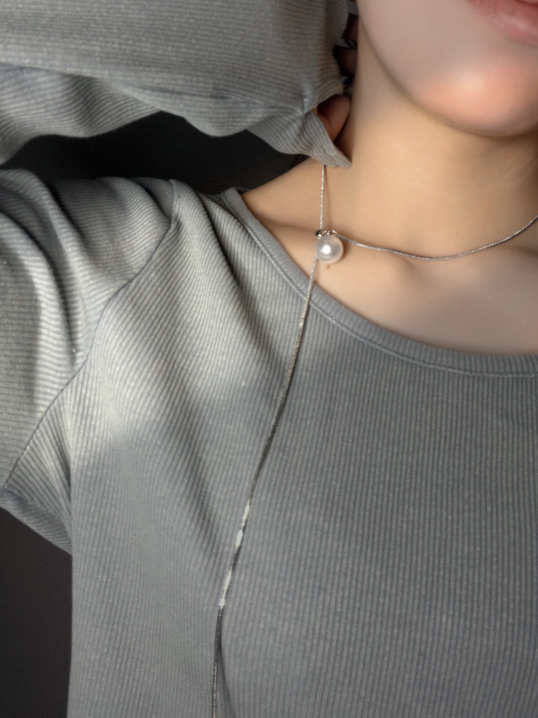 パールスライダーネックレス