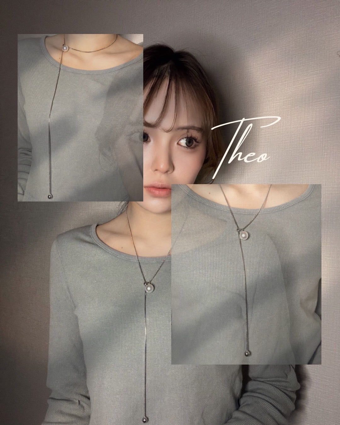 パールスライダーネックレス