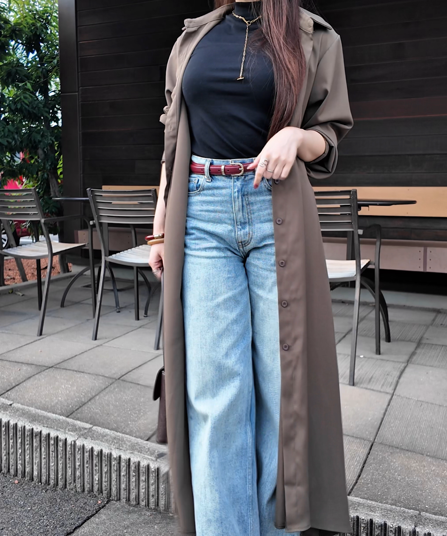 【予約商品】ウェストベルトシャツワンピース/ 様々シーン大活躍アイテム！