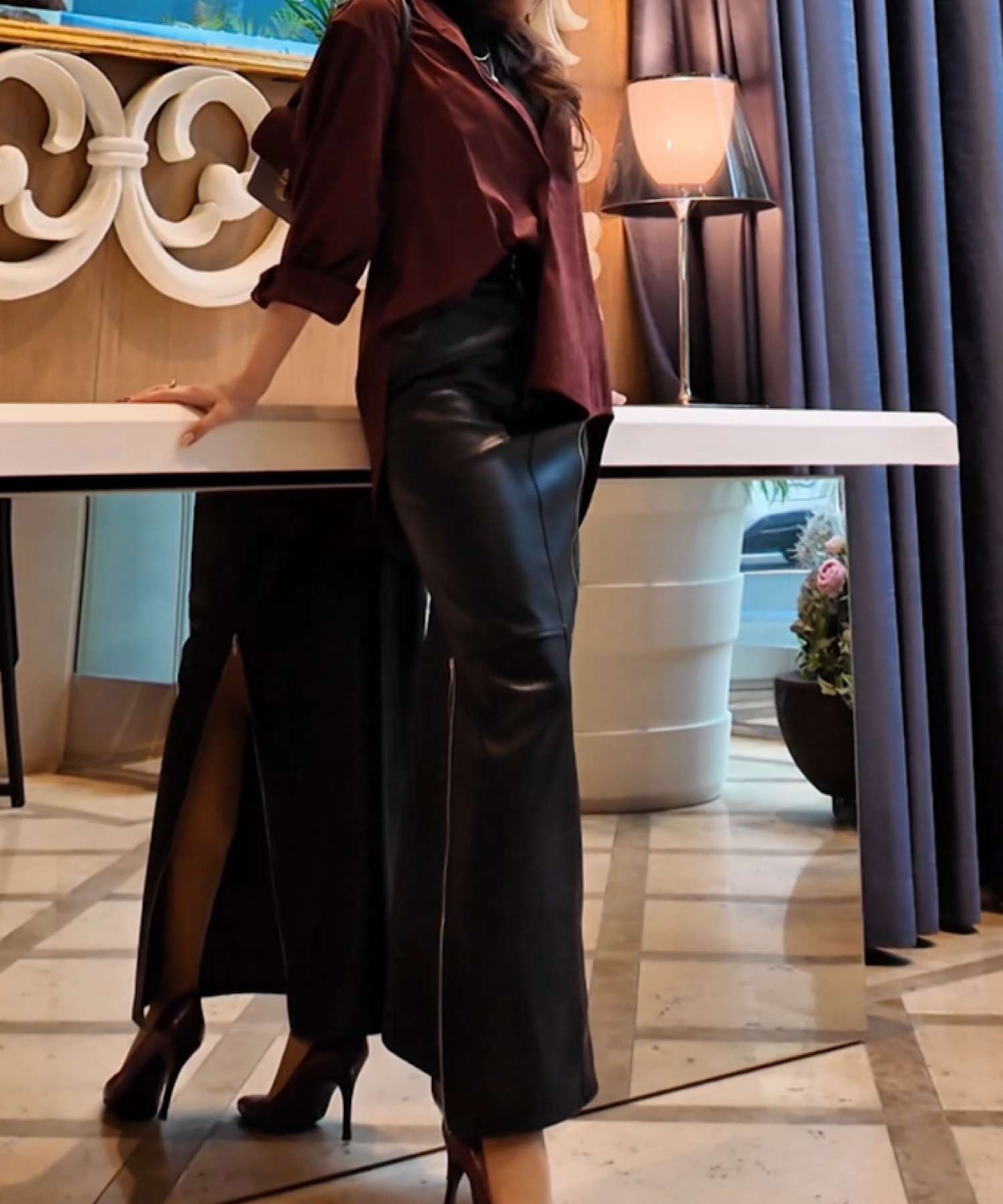 フェイクスエードオーバーシャツ