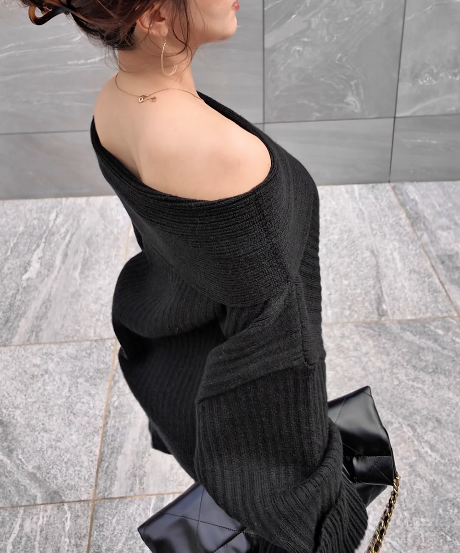 【一部予約商品】オフショルオーバートップス＆パンツセット