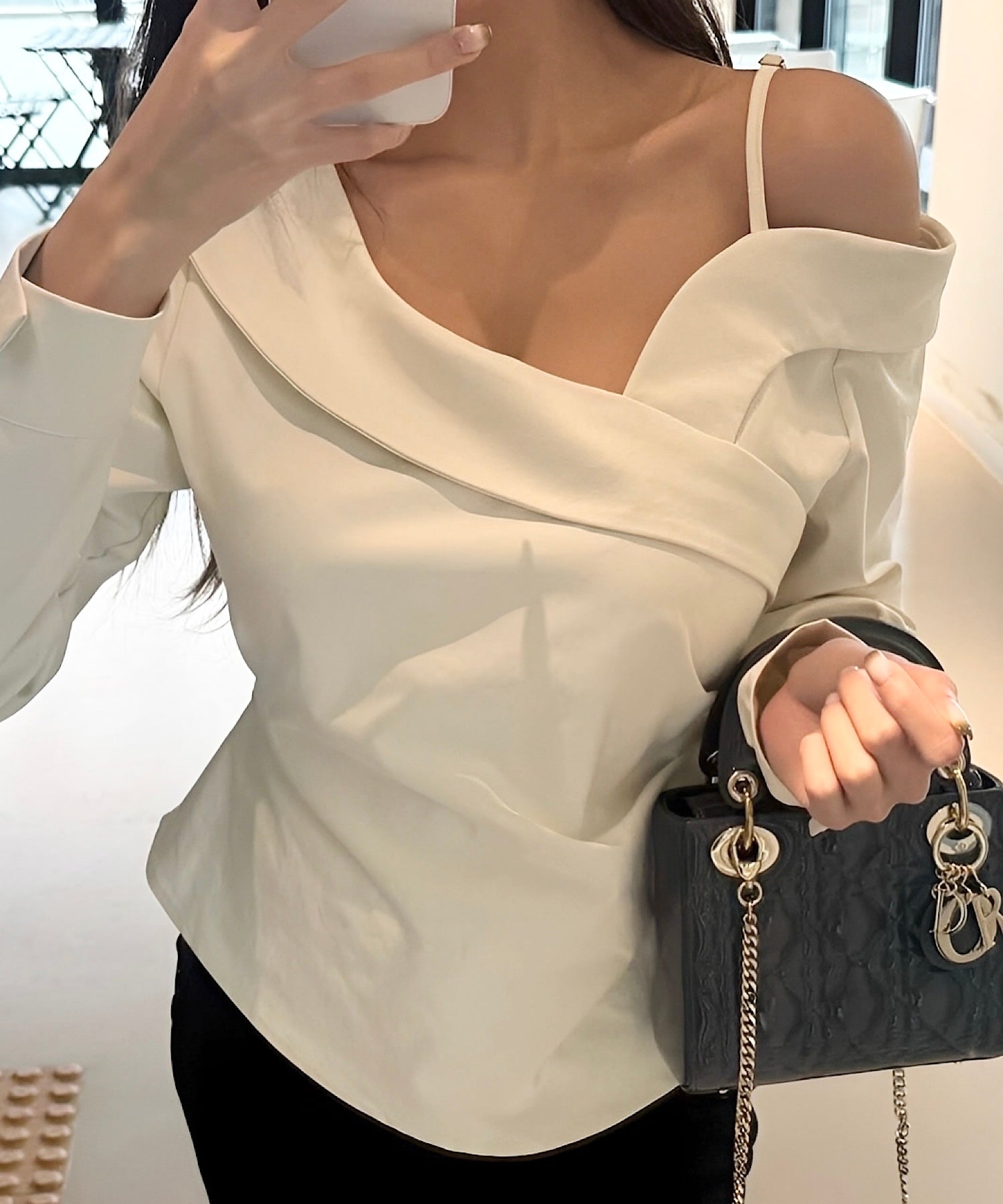 イレギュラーカッティングブラウス（オーガニックコットン使用）