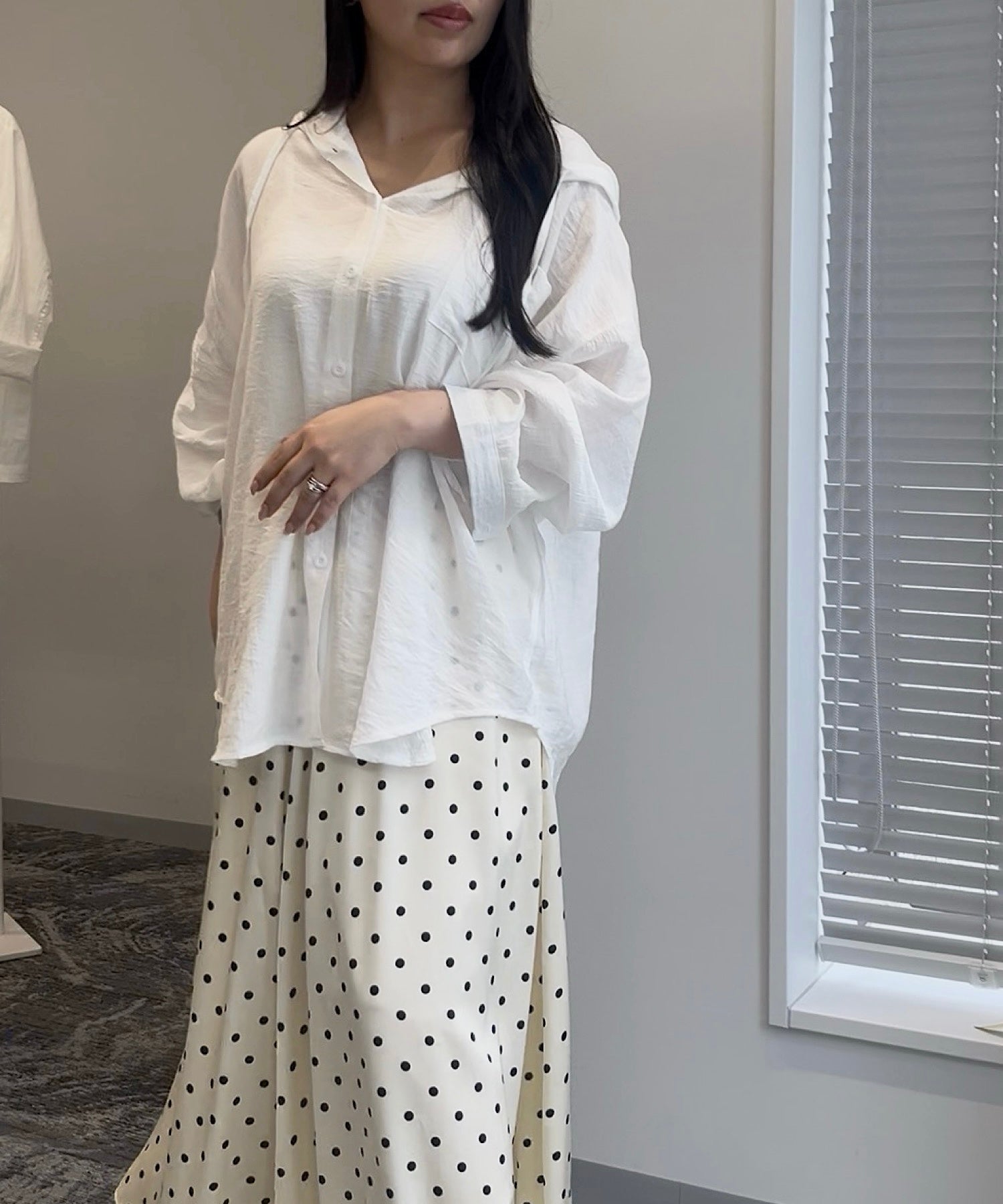 【一部ご予約商品】ワッシャーシアーフードシャツ