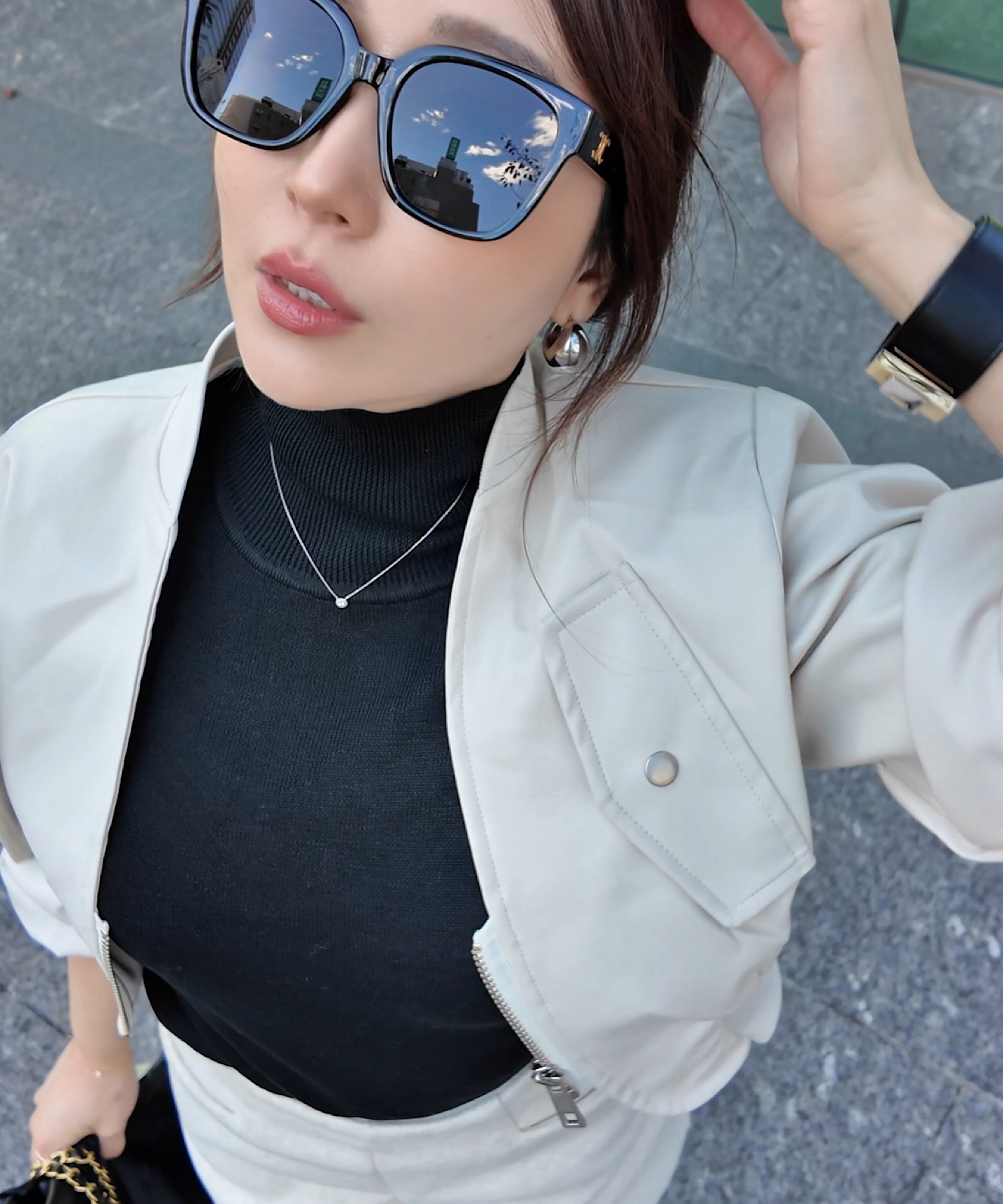 【通常販売開始】エコレザーショートフライトブルゾン/＊公式限定