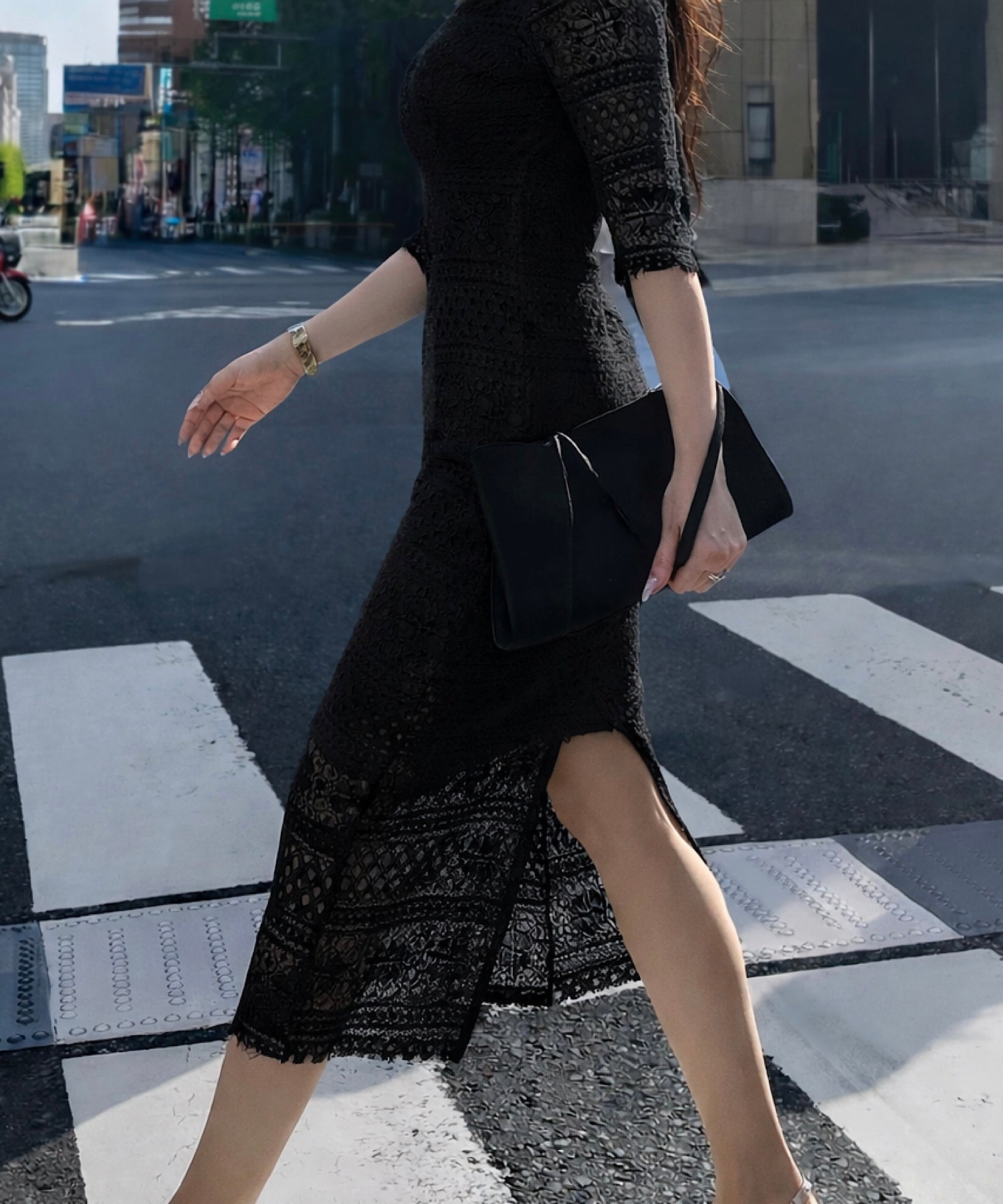 【ご予約商品】レースレイヤードワンピース（インナーキャミセット）