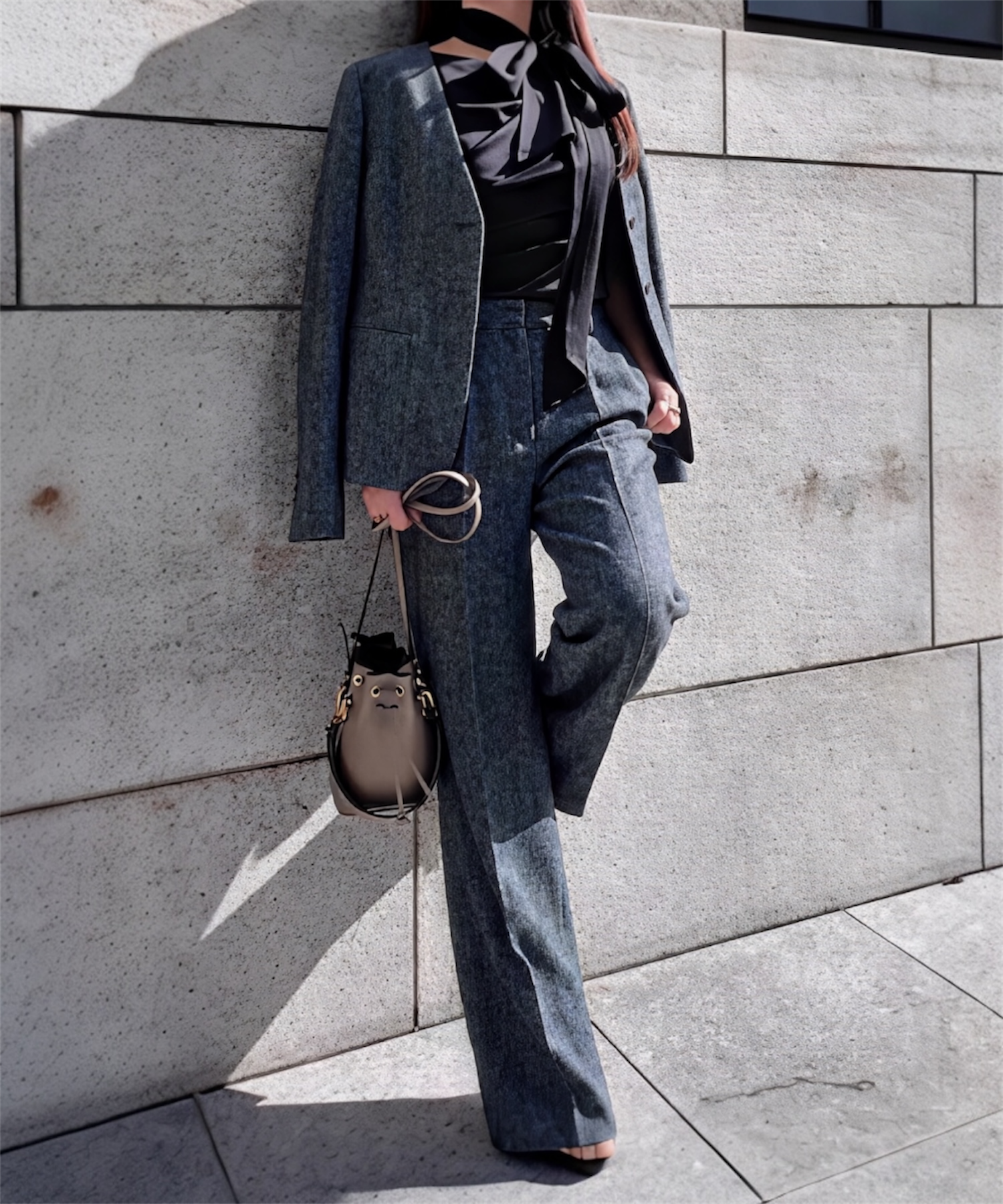 ★バランスモード セットアップ （スカーフタイジャケット×美シルエットパンツ）