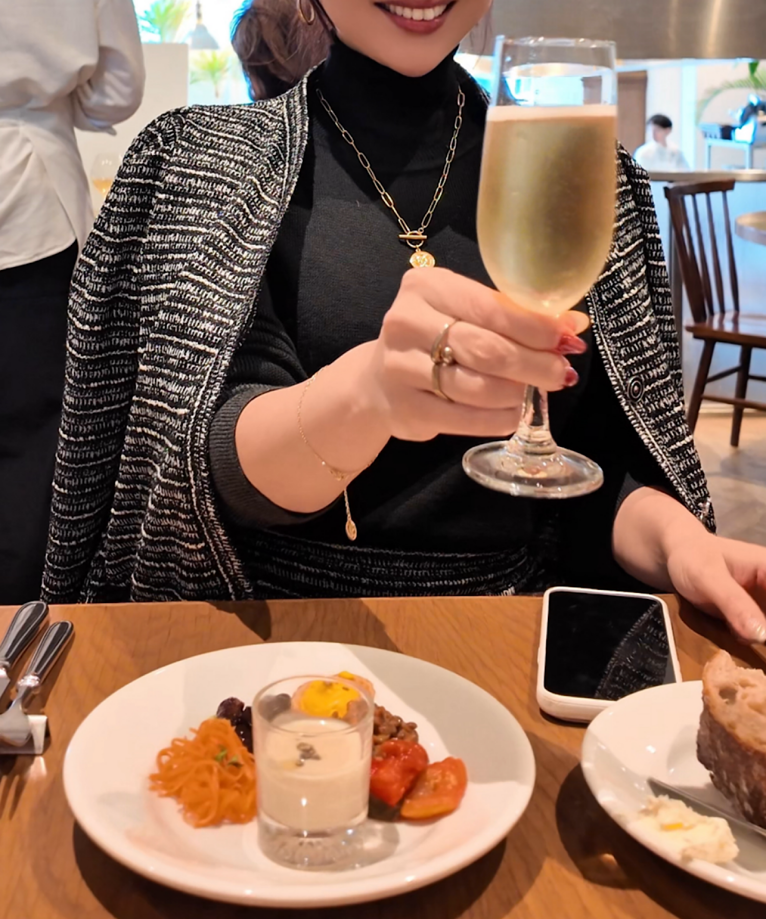 ツイードニットセットアップ