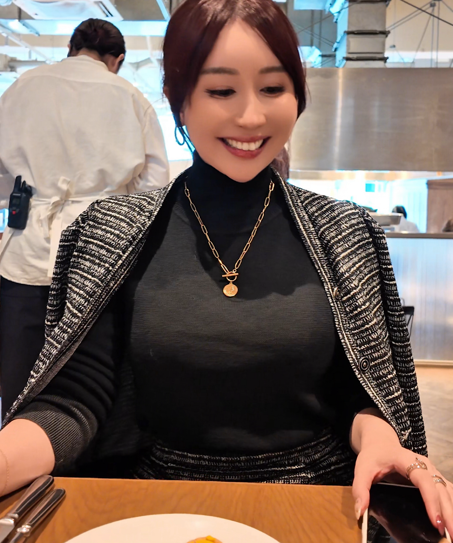 ツイードニットセットアップ