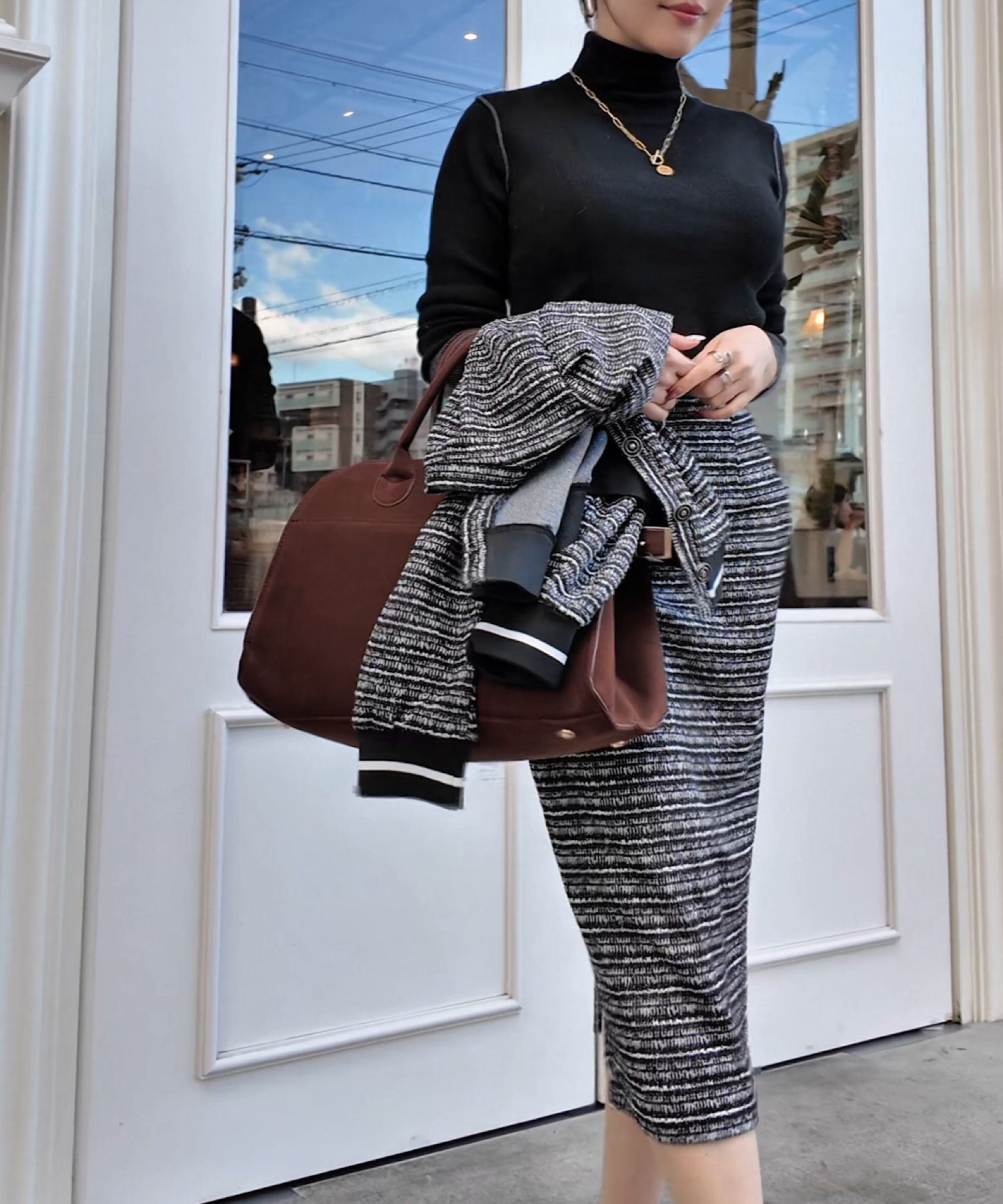 ツイードニットセットアップ