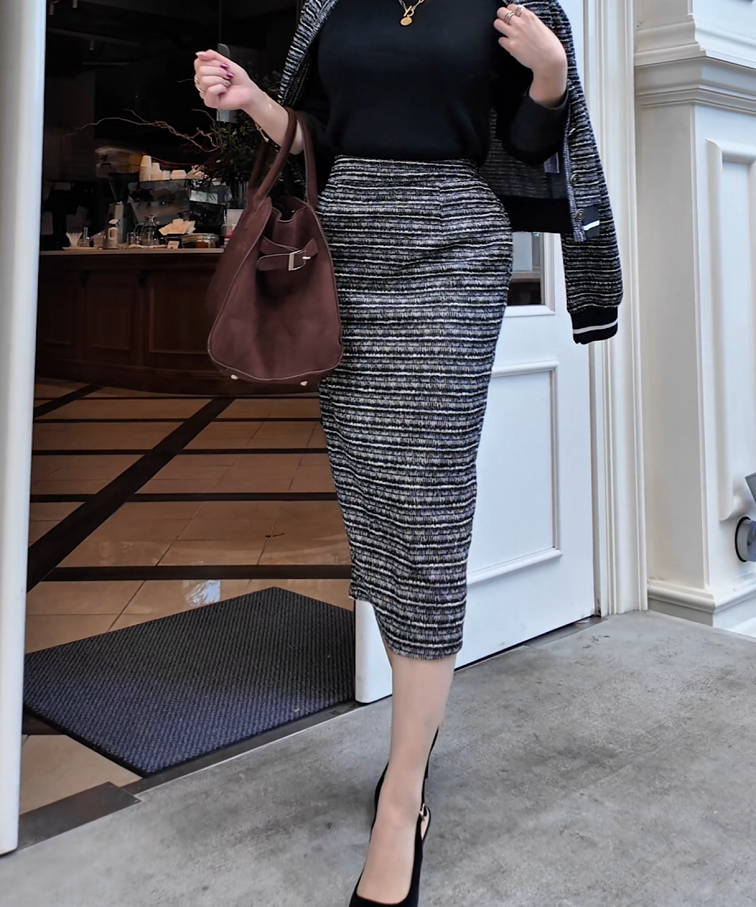 ツイードニットセットアップ